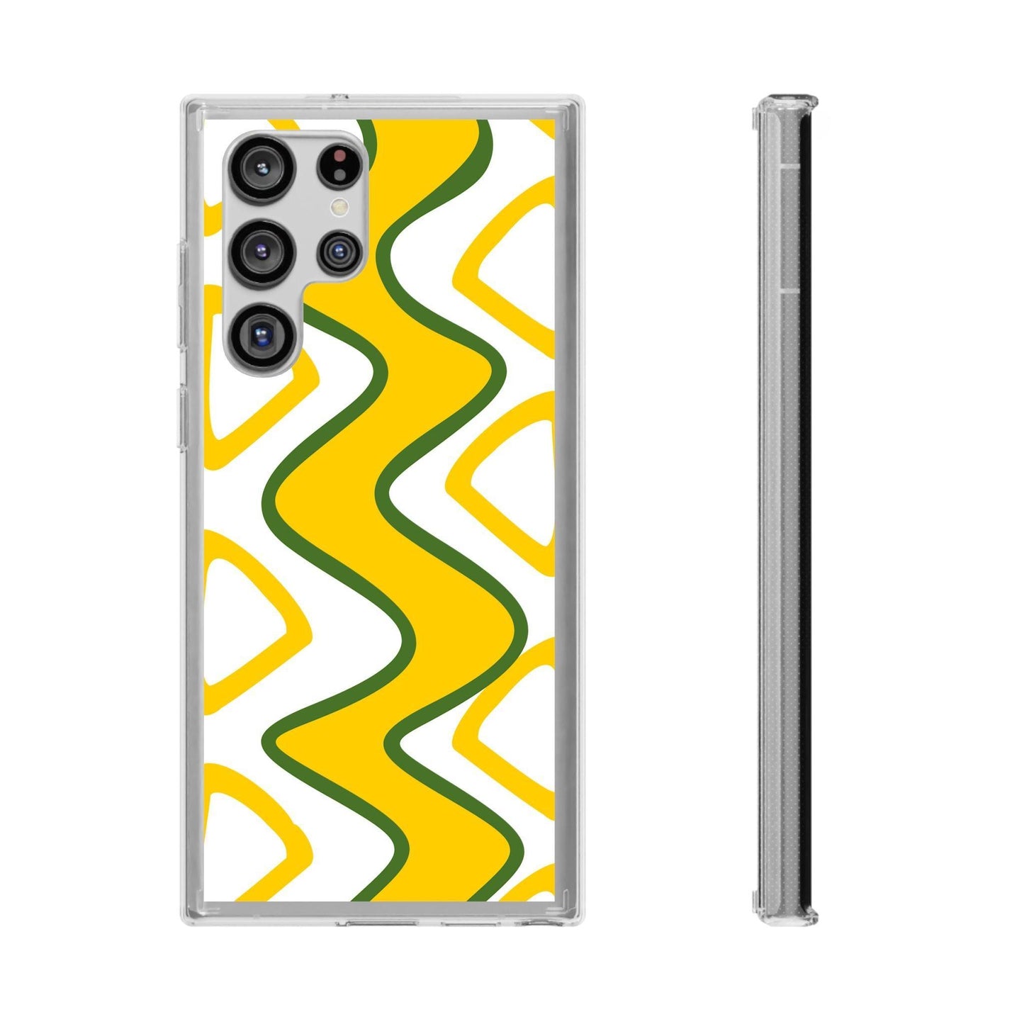 Bright Yellow Abstract With Shape Clear Cases