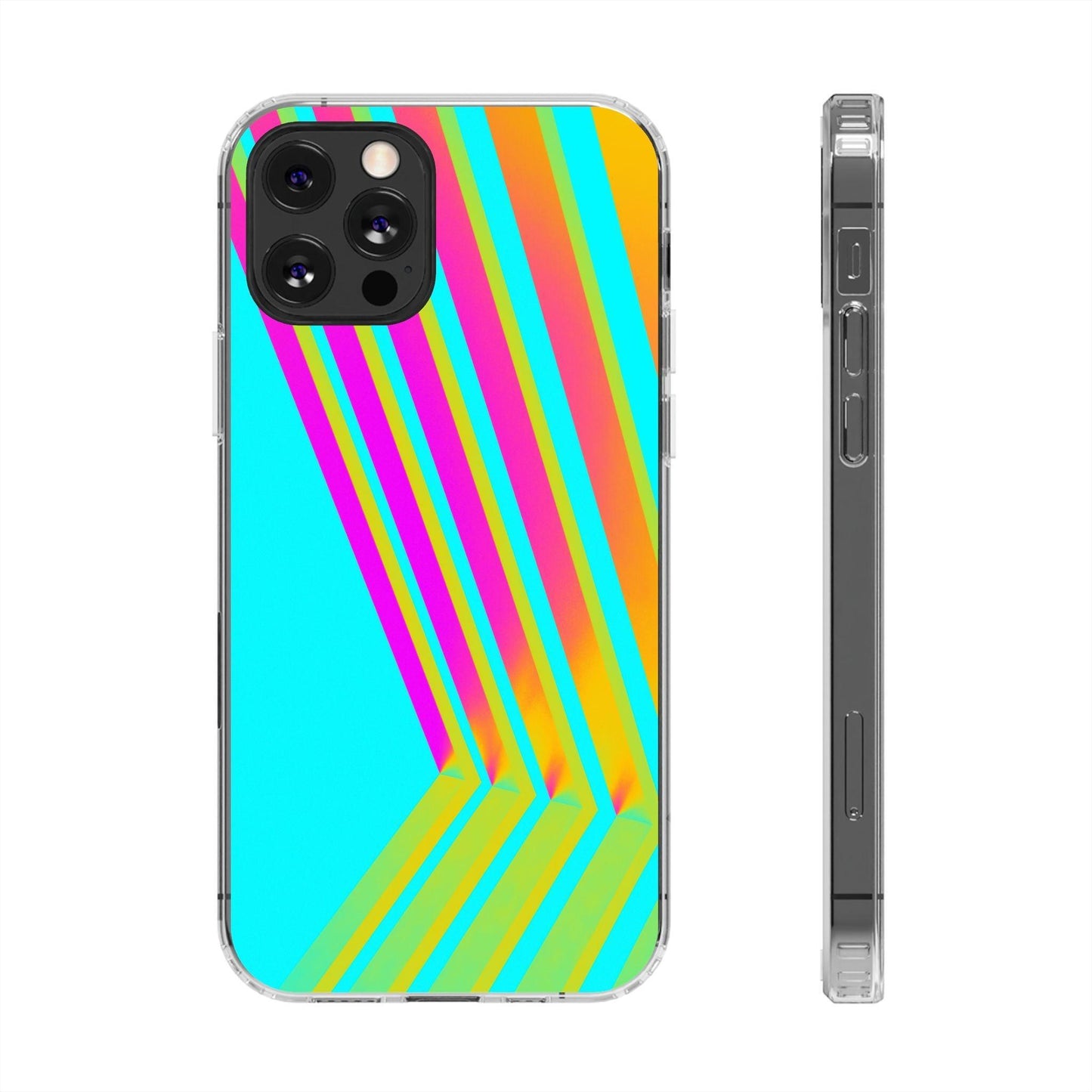 Abstract Pattern With Vibrant Color Clear Cases