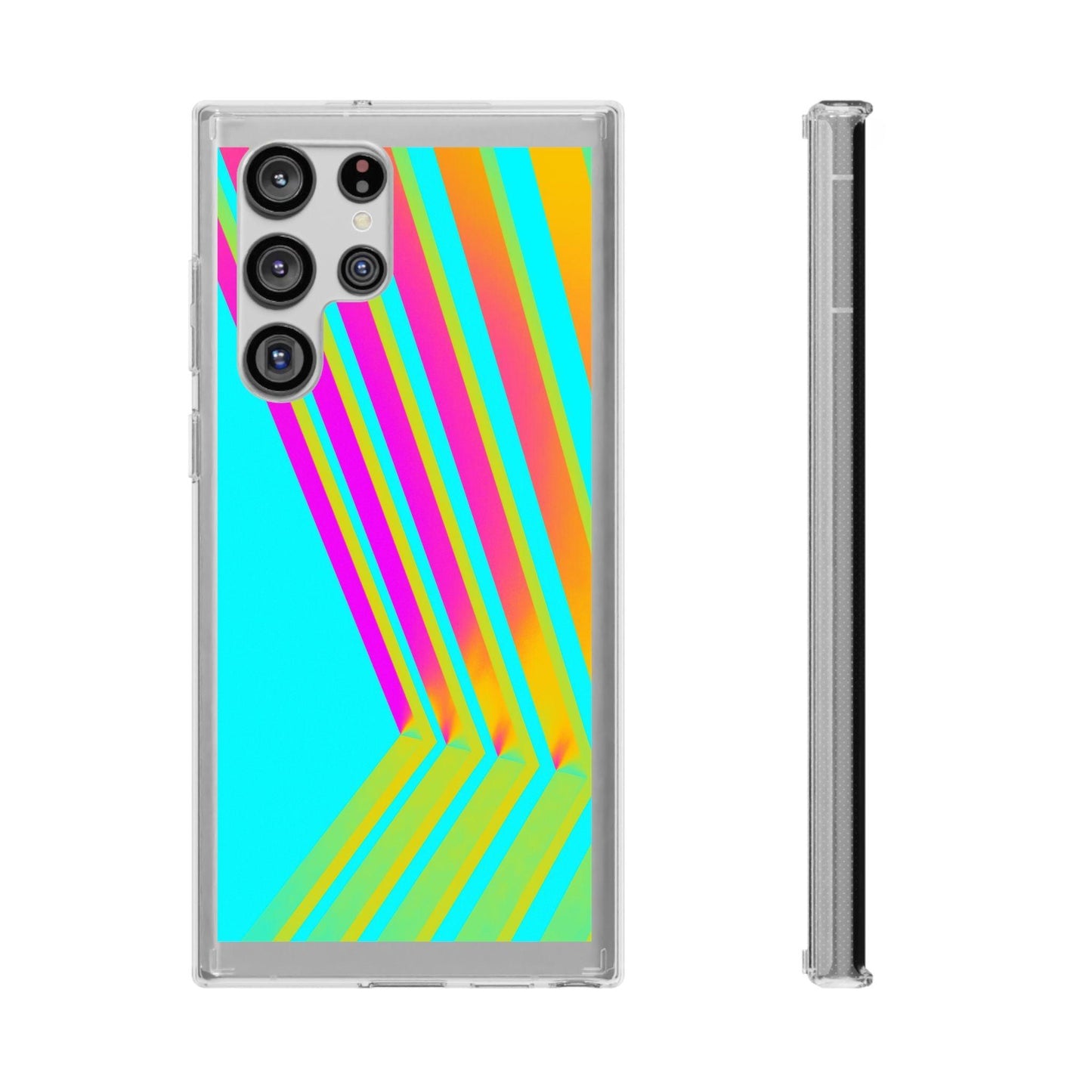 Abstract Pattern With Vibrant Color Clear Cases