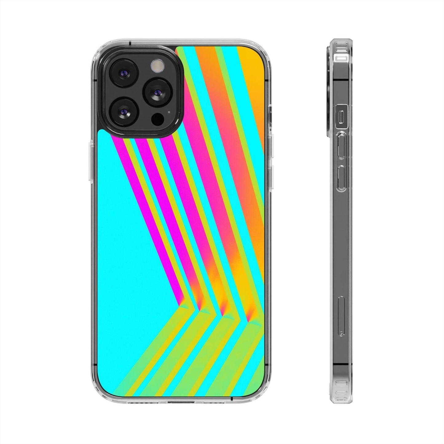 Abstract Pattern With Vibrant Color Clear Cases