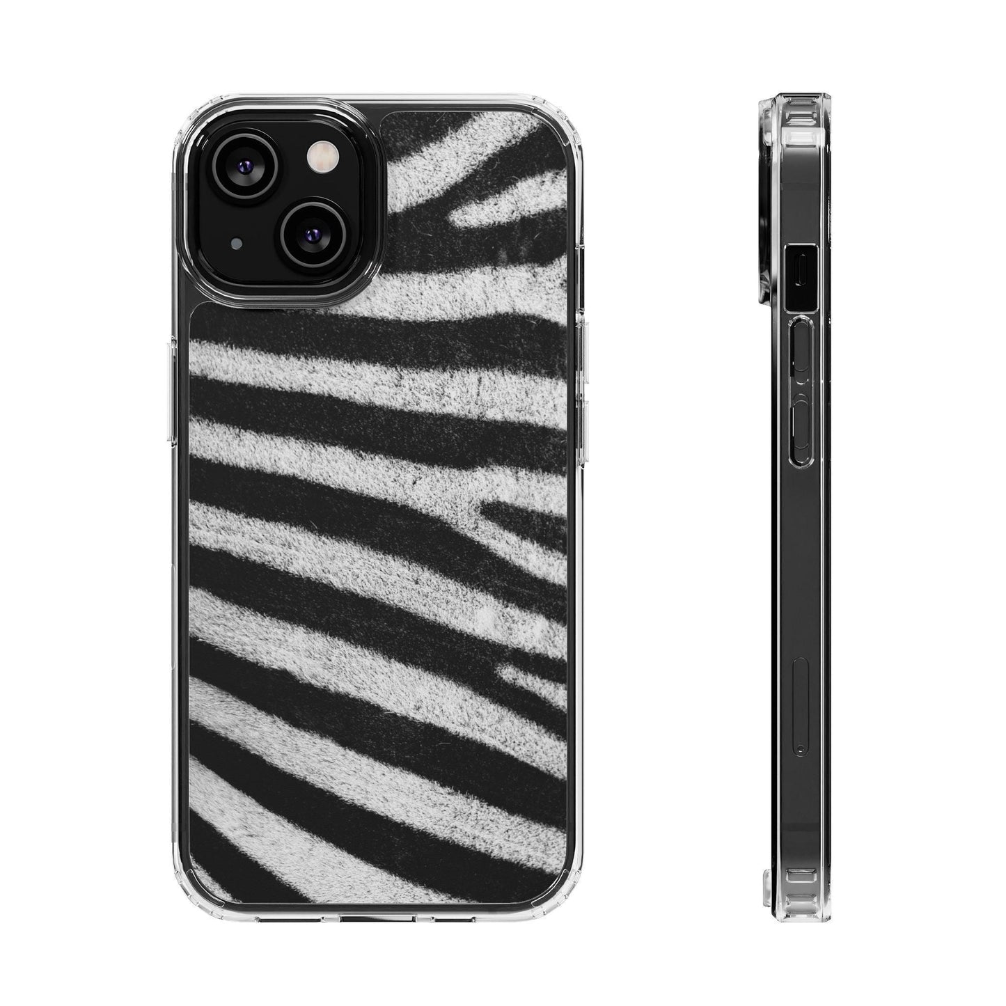 Clear Cases Black and White Zebra Stripes