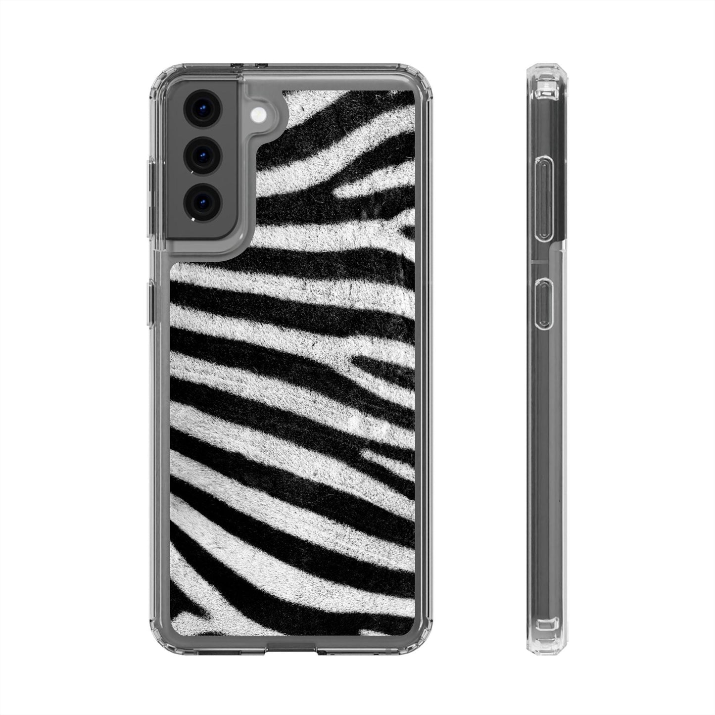 Clear Cases Black and White Zebra Stripes
