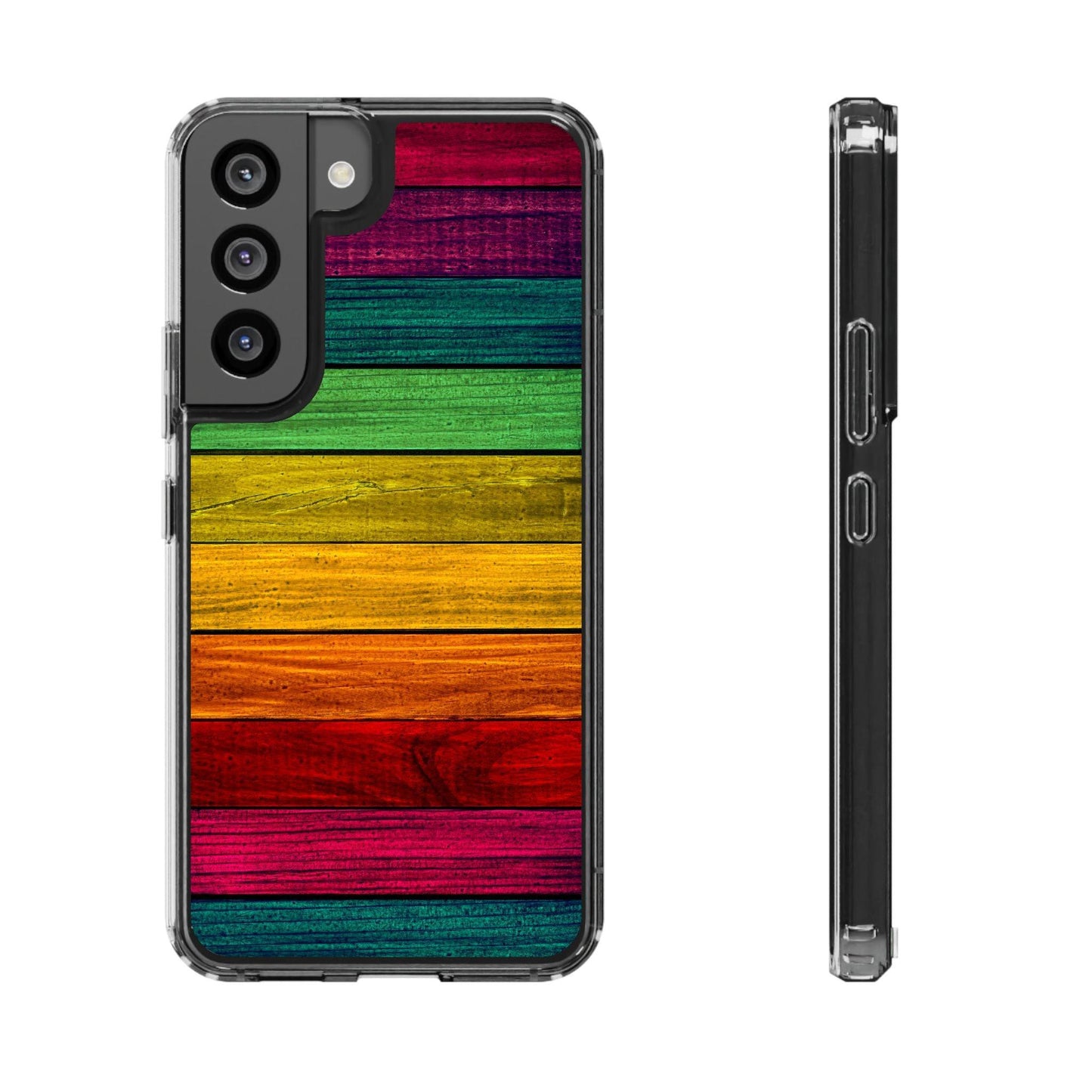 Rainbow On Woods Clear Cases