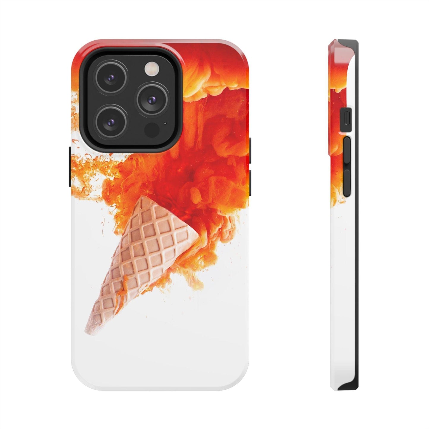 Ice Cream With Flame Of Colors Tough Phone Cases