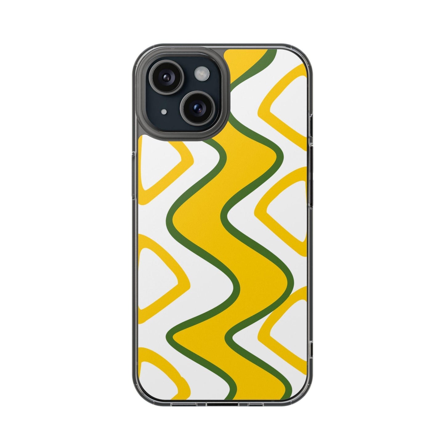 Bright Yellow Abstract With Shape Clear Cases