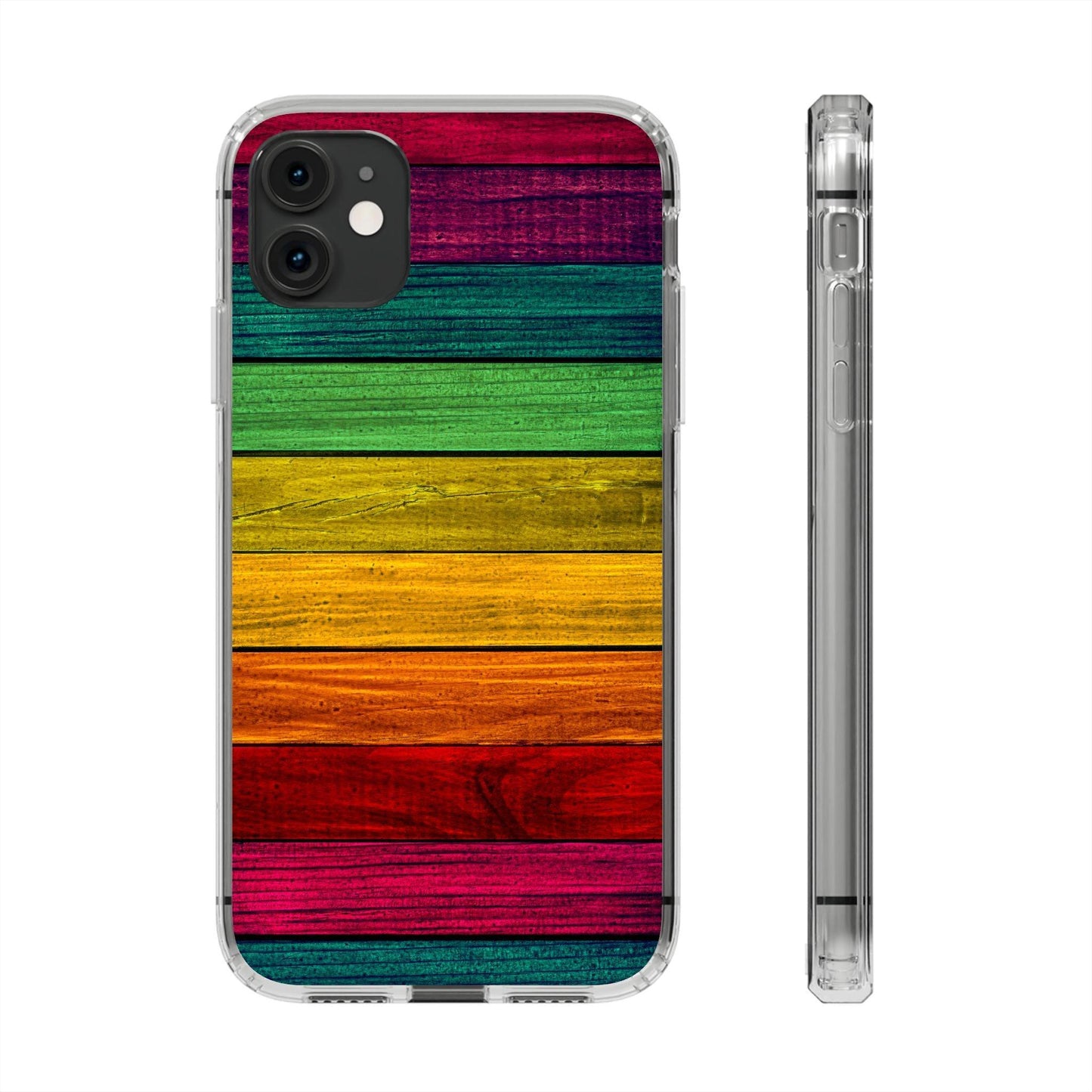 Rainbow On Woods Clear Cases