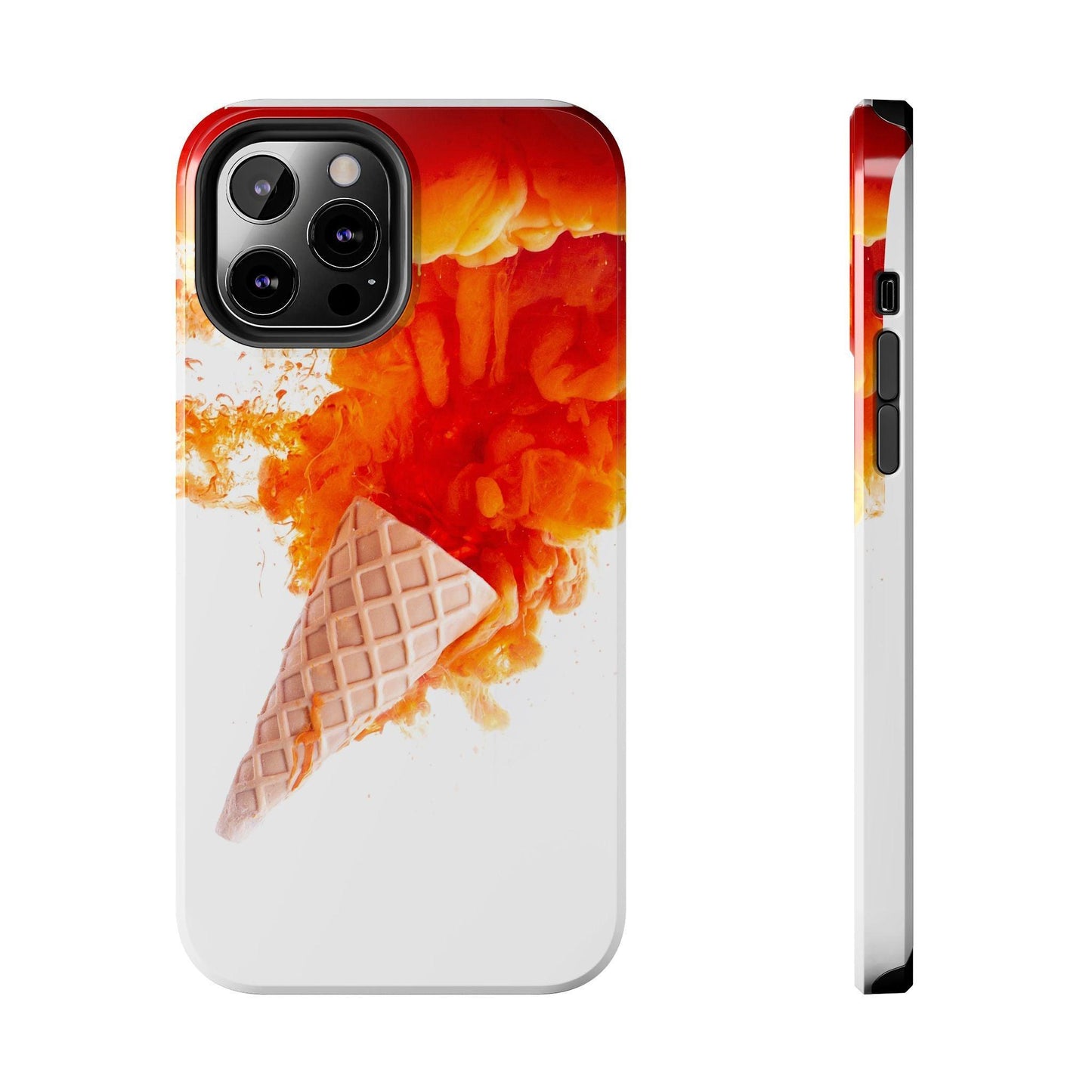 Ice Cream With Flame Of Colors Tough Phone Cases