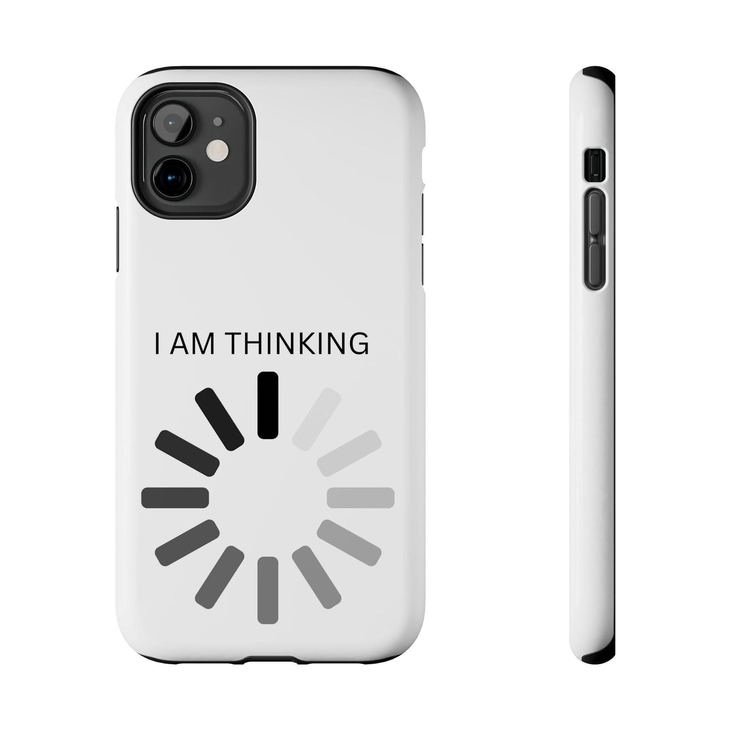 I Am Thinking To Much Text Printed Tough Phone Cases