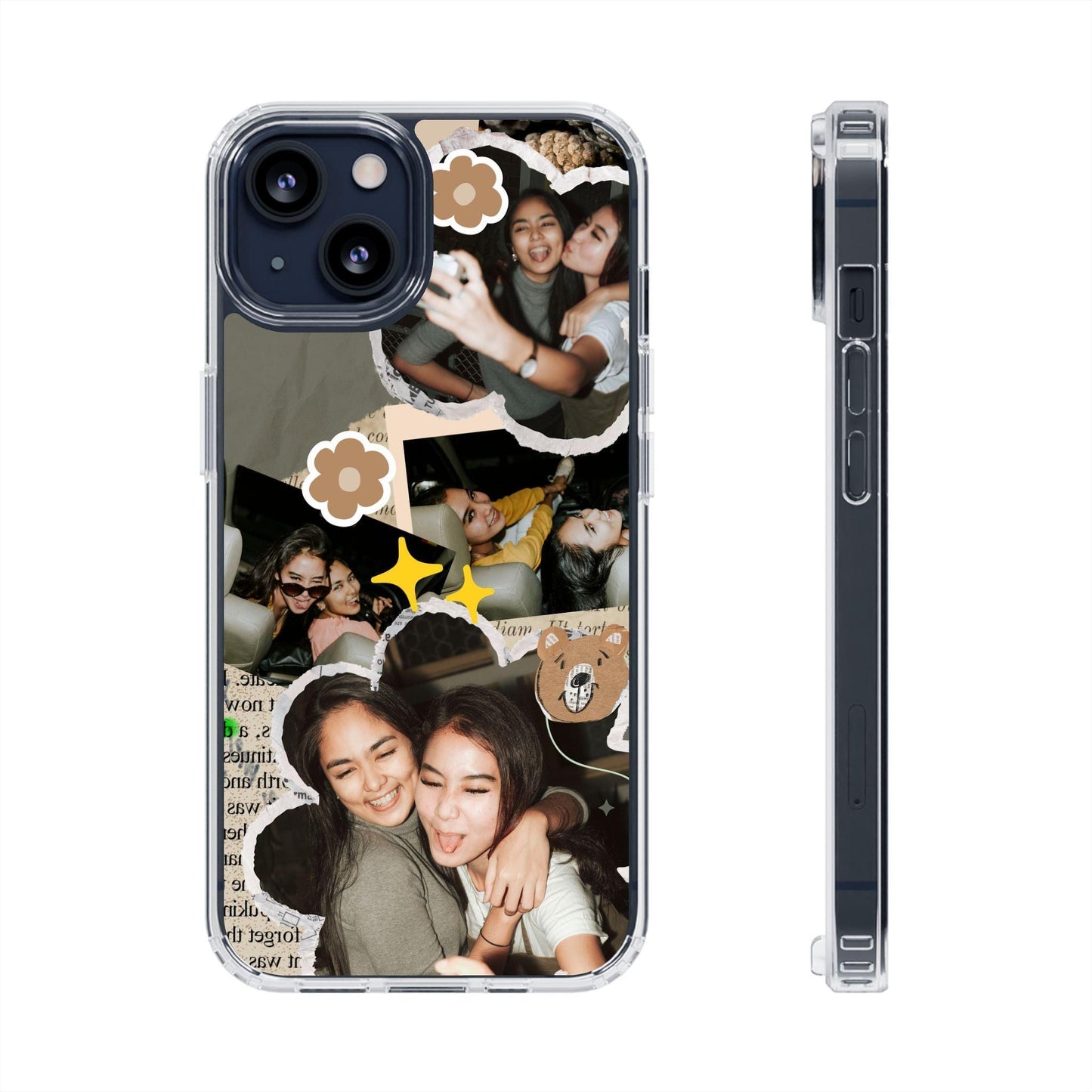 Memories In Retro Templet  Custom Printed Clear Cases