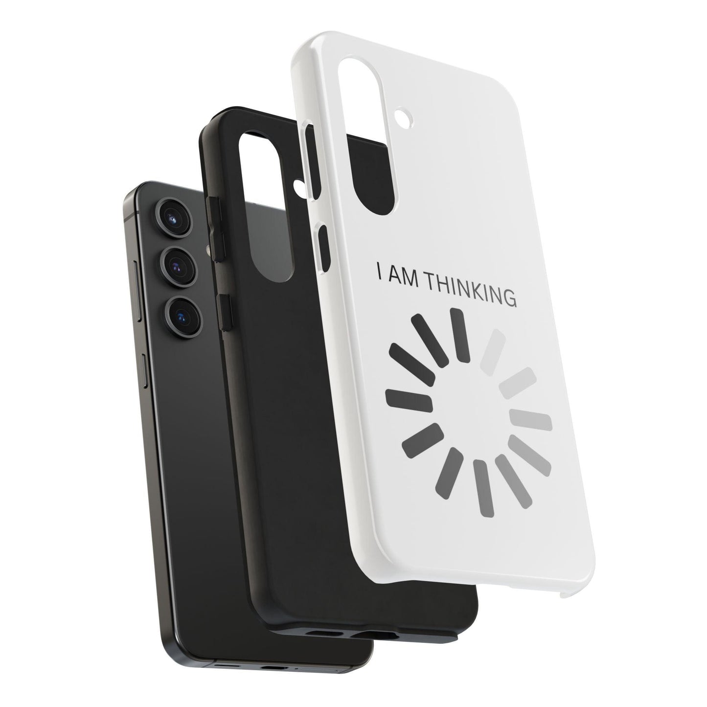 I Am Thinking To Much Text Printed Tough Phone Cases
