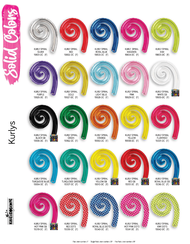 14" Kurly Spiral Balloon