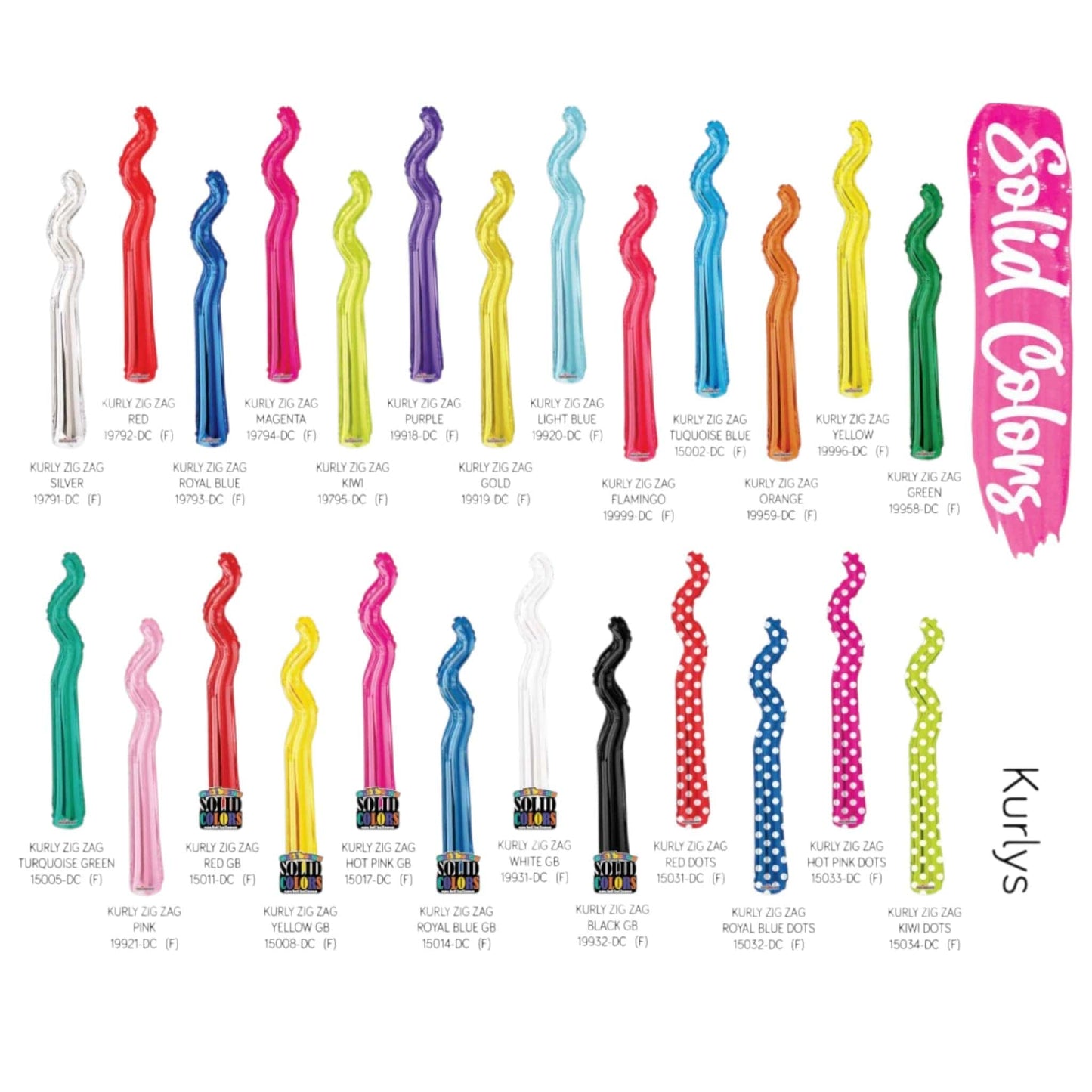 14" Kurly Zig Zag Balloon