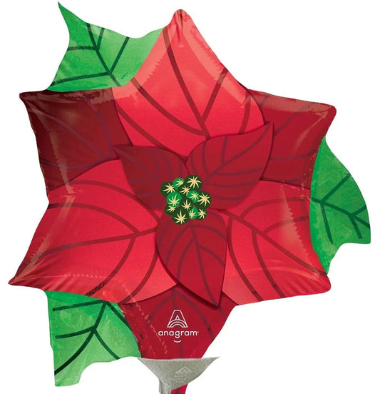 14" Satin Infused Poinsettia
