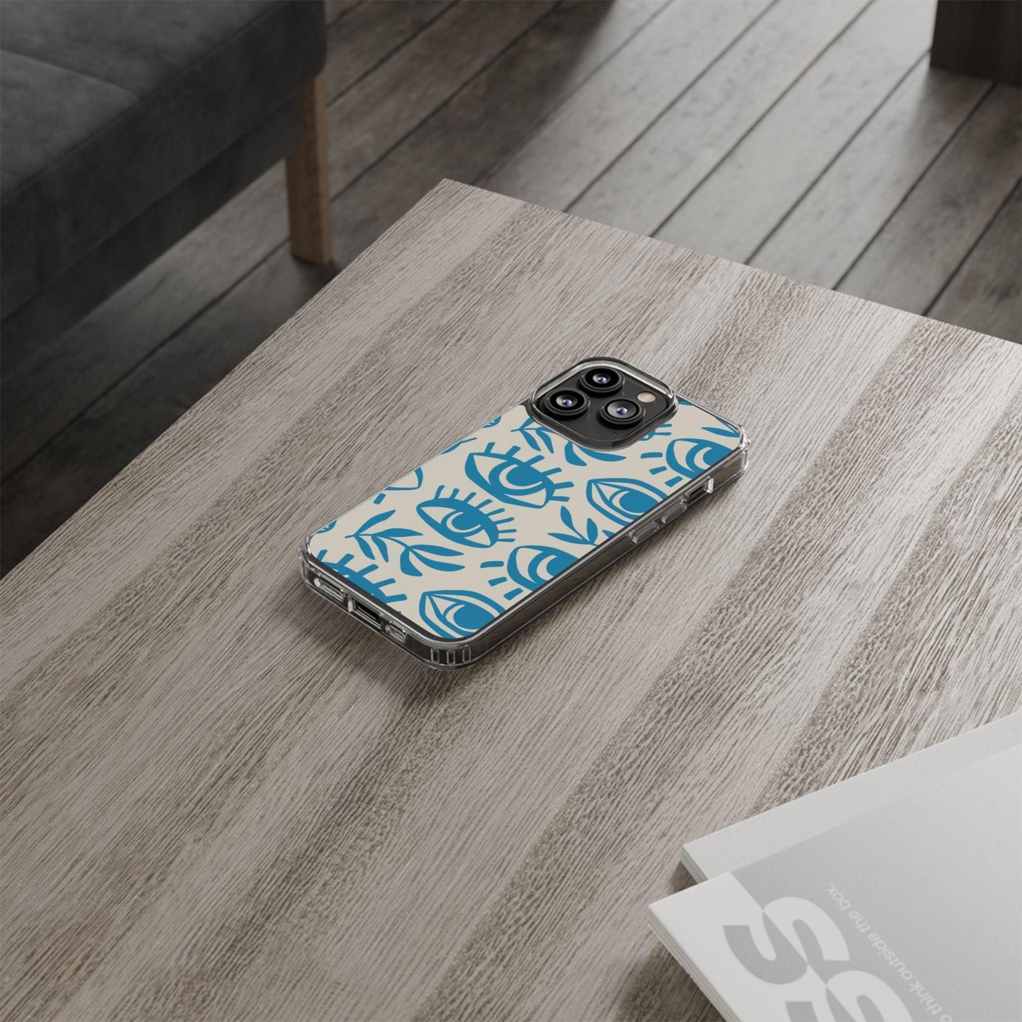 Eyes And Leaves  Pattern Clear Cases