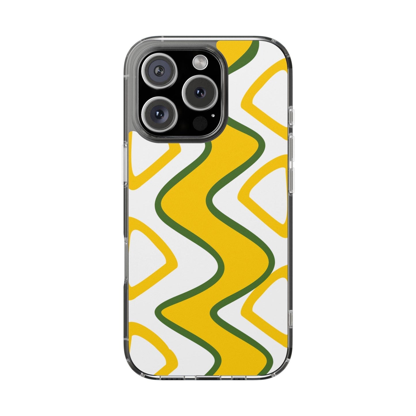 Bright Yellow Abstract With Shape Clear Cases
