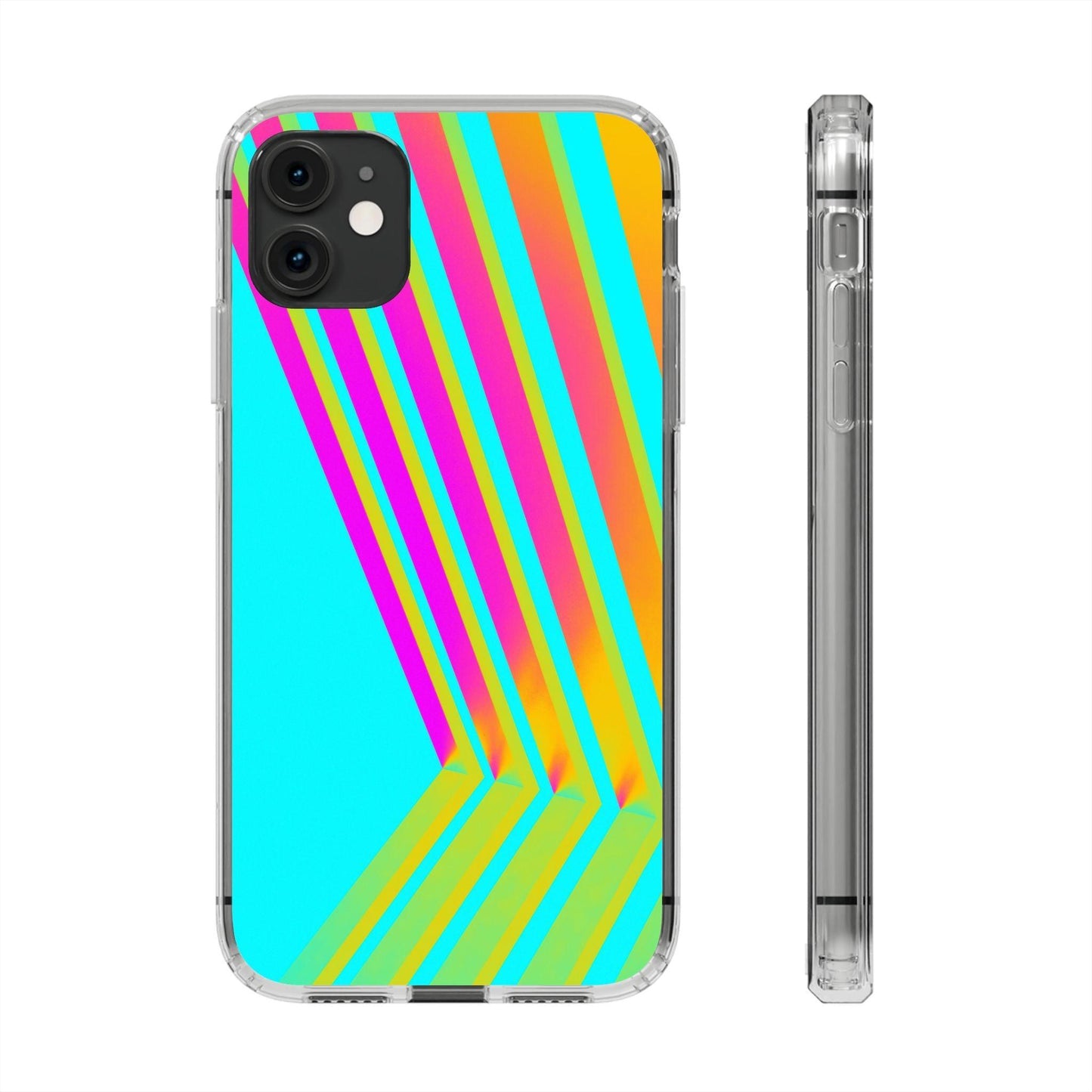 Abstract Pattern With Vibrant Color Clear Cases