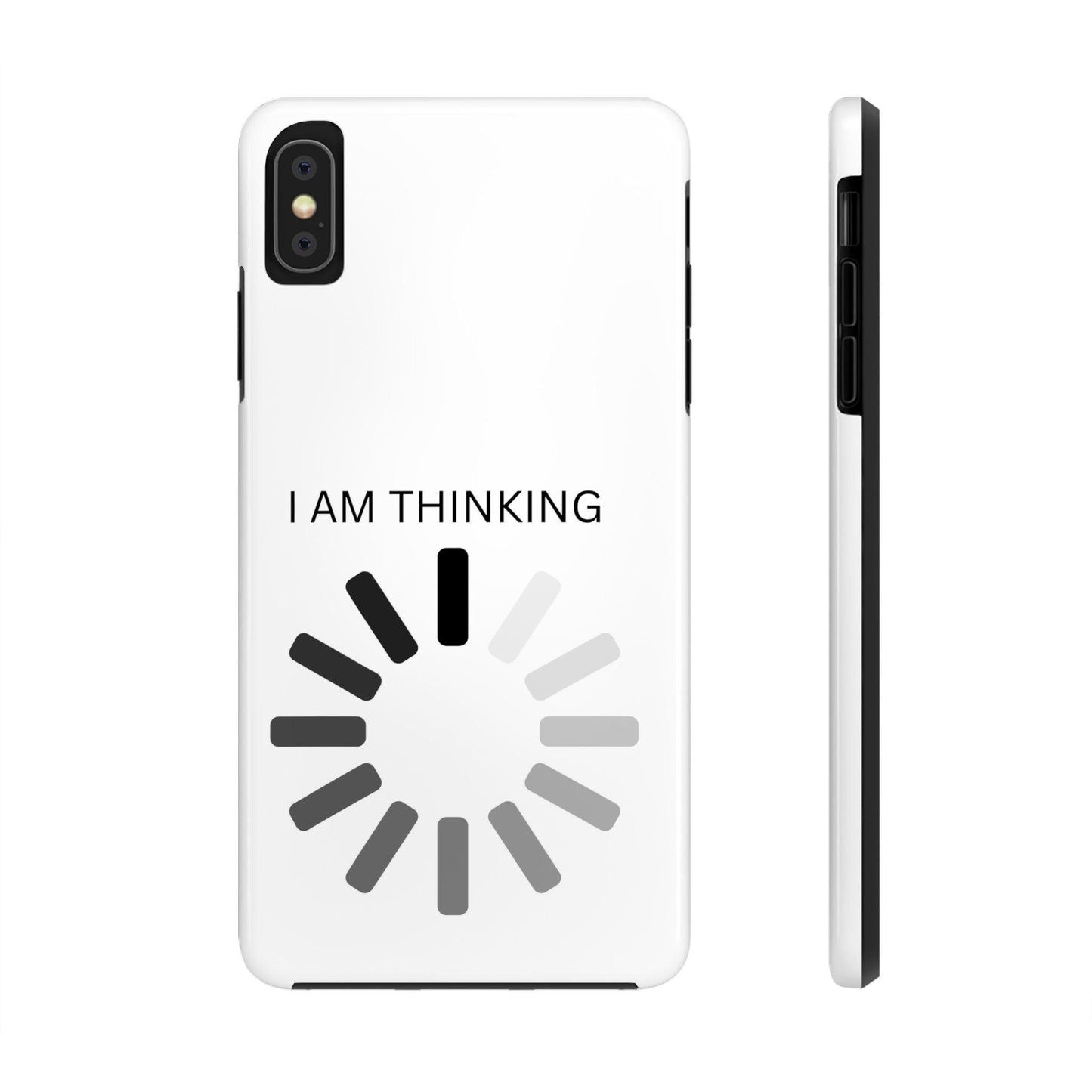 I Am Thinking To Much Text Printed Tough Phone Cases
