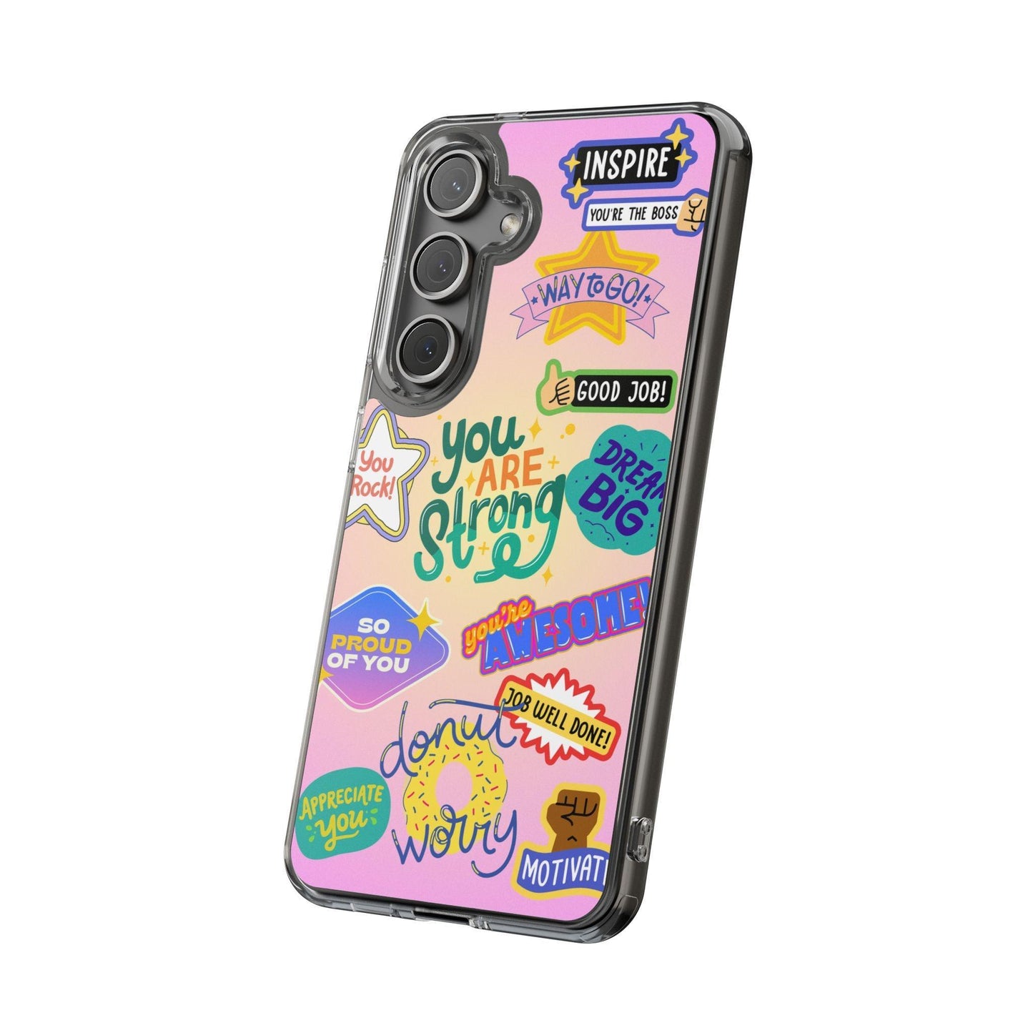 Motivational Stickers Clear Case