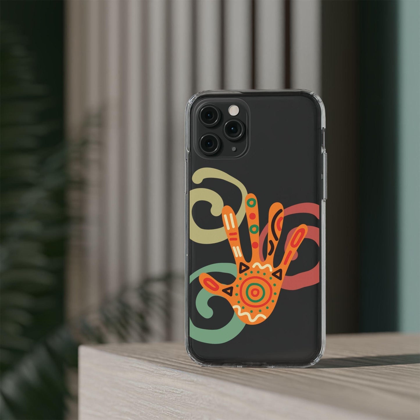Clear Cases Colorful Hand Print design