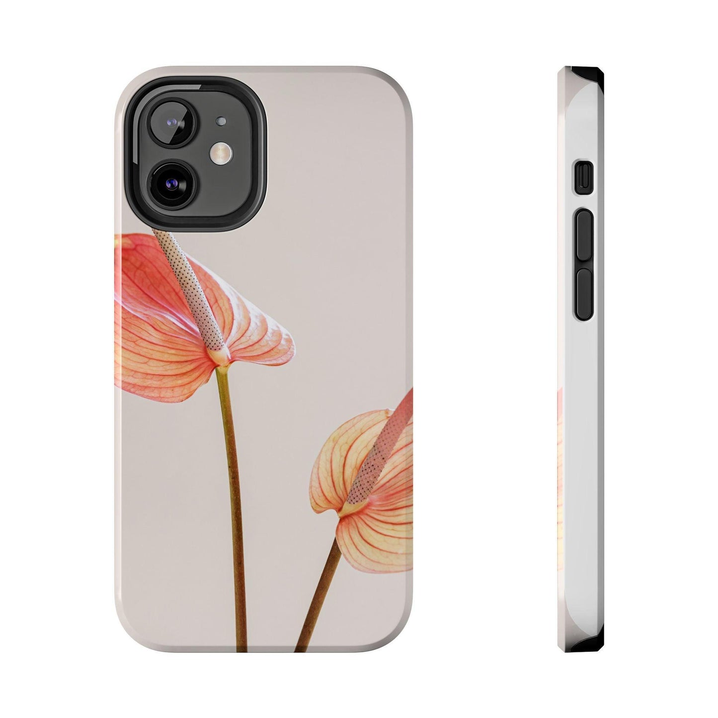 Orange Flower with Leaves Tough Phone Cases