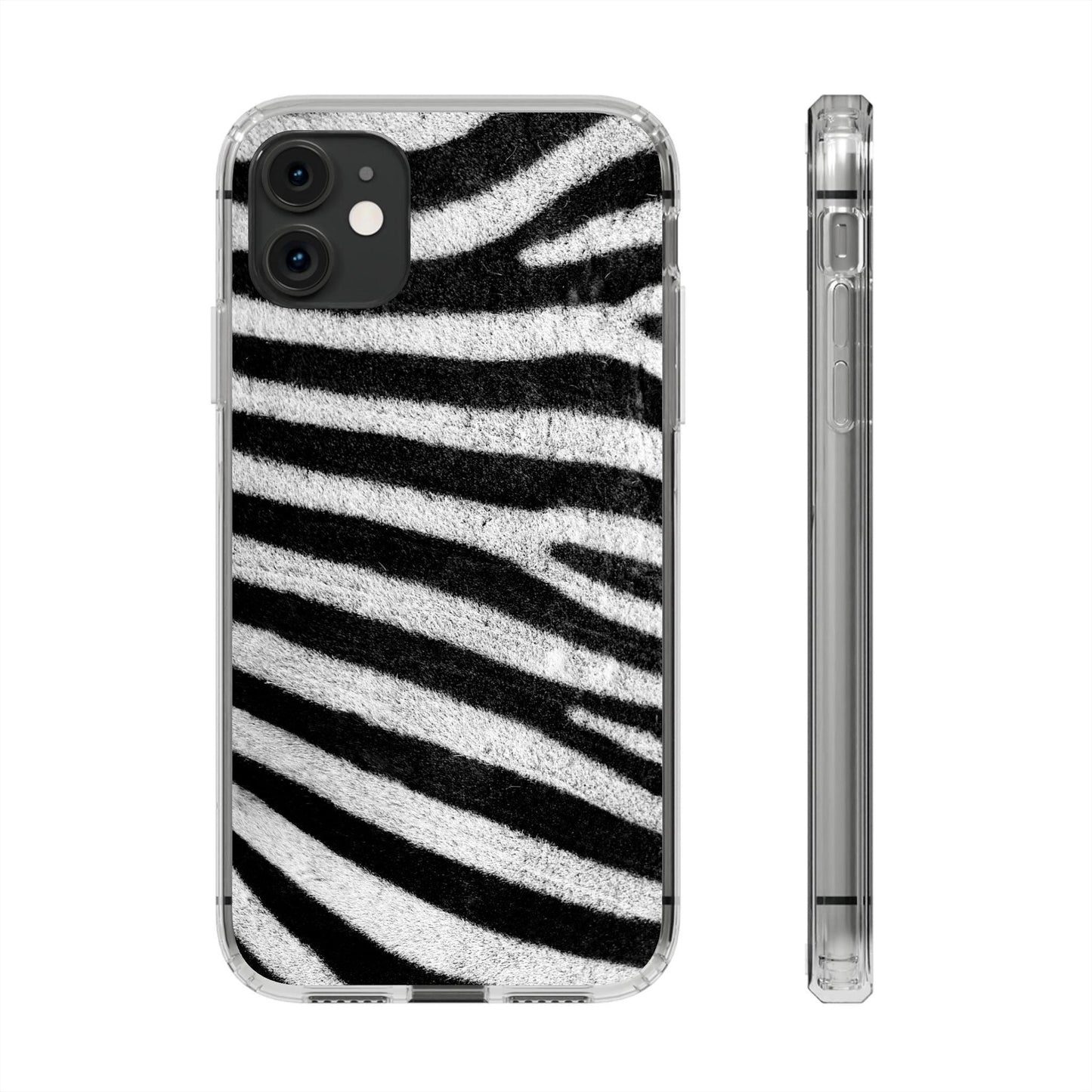Clear Cases Black and White Zebra Stripes
