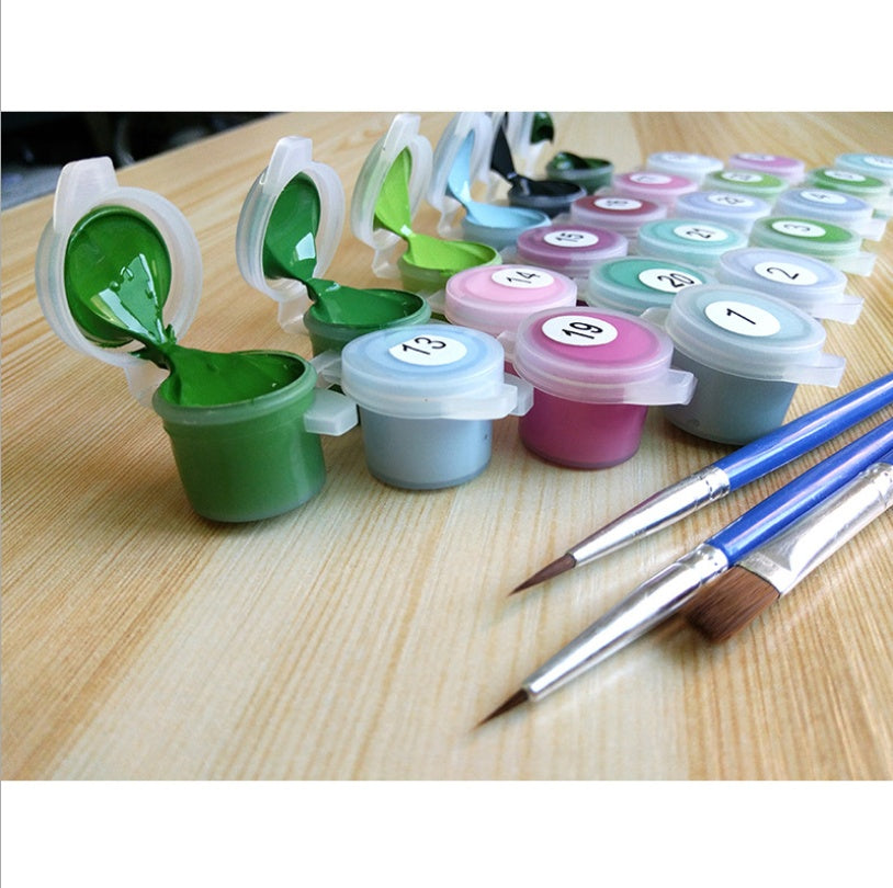 Cross-border one generation digital painting diy flower landscape characters