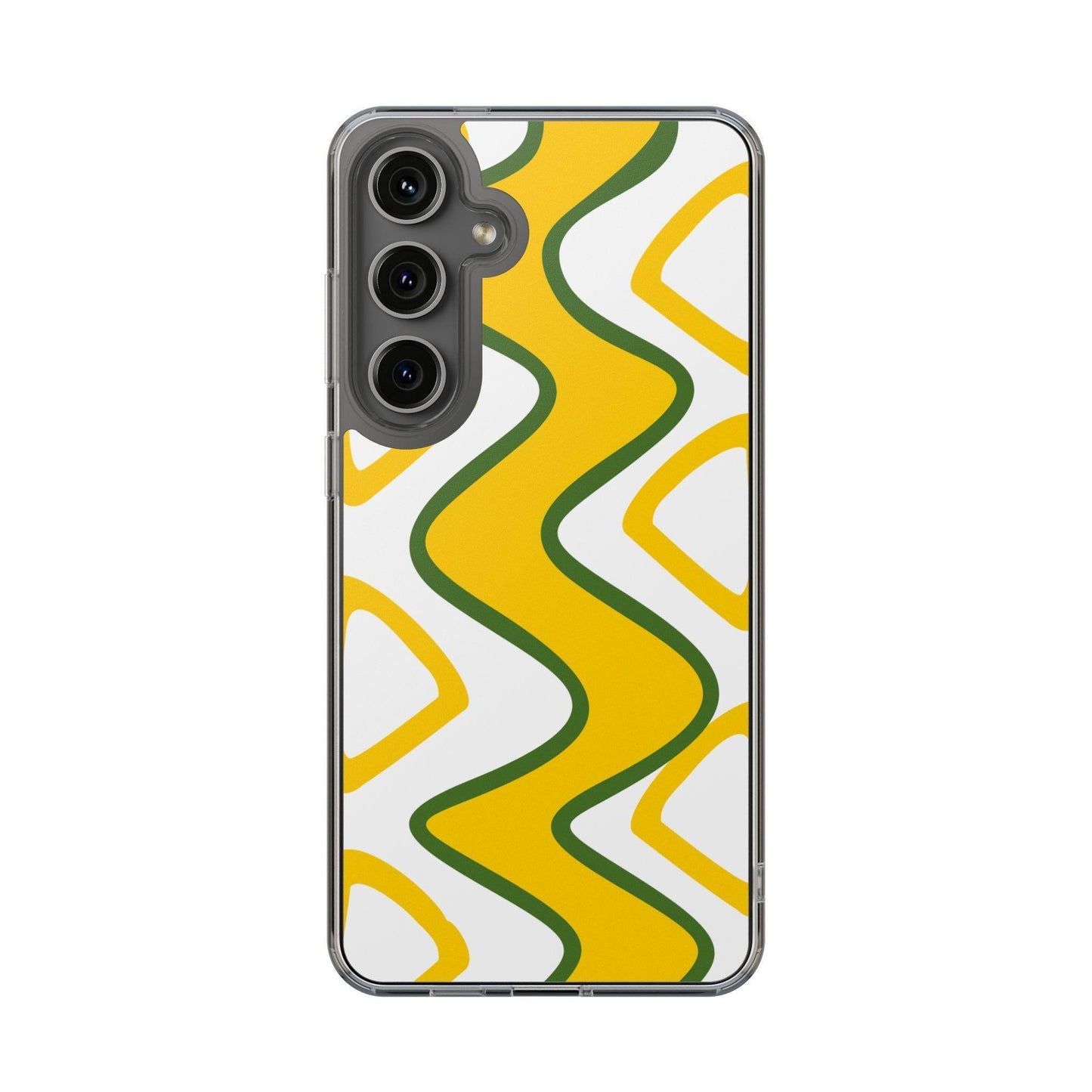 Bright Yellow Abstract With Shape Clear Cases