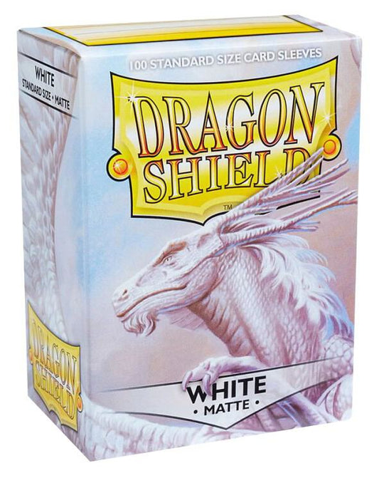 Dragon Shield: Standard 100ct Sleeves - White (Matte)