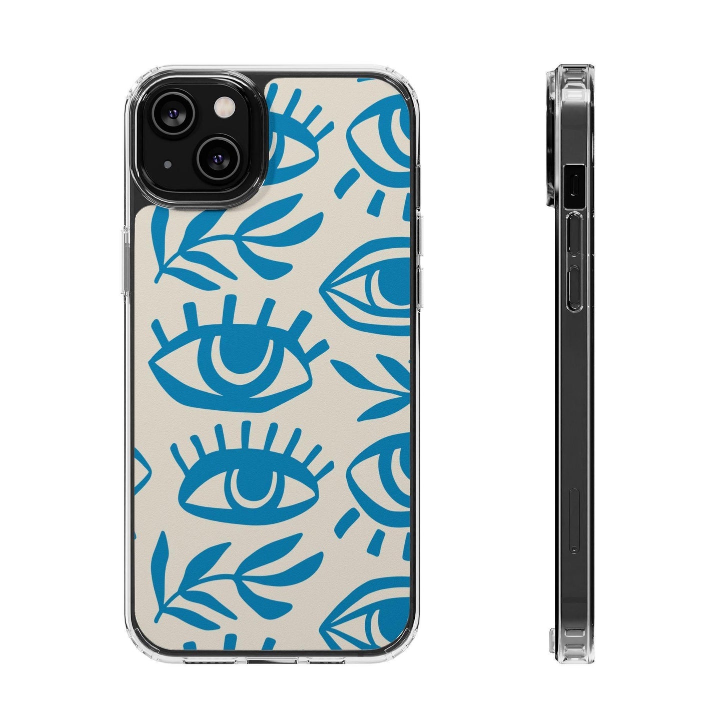 Eyes And Leaves  Pattern Clear Cases