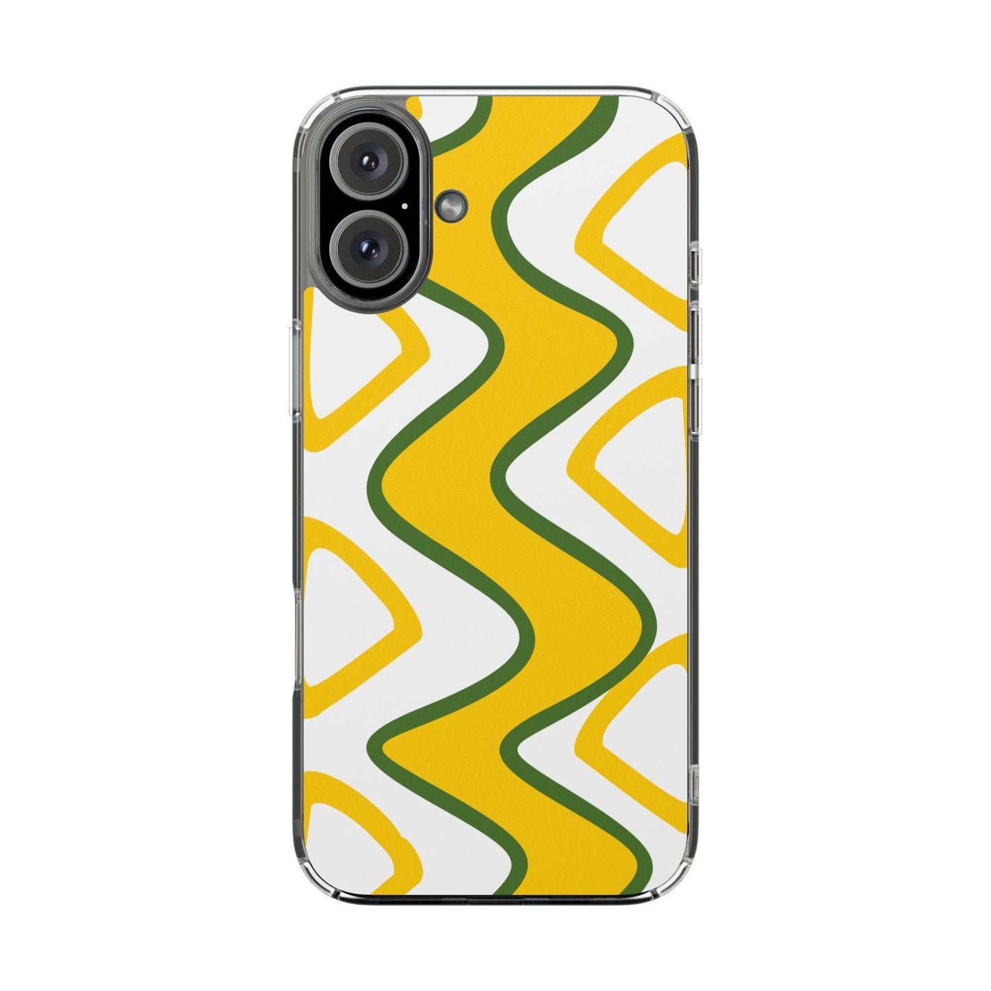 Bright Yellow Abstract With Shape Clear Cases