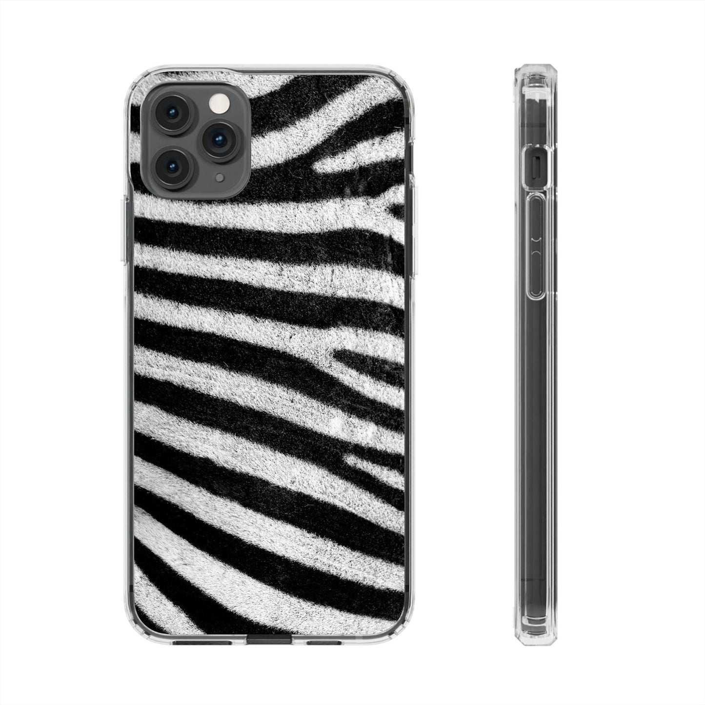 Clear Cases Black and White Zebra Stripes
