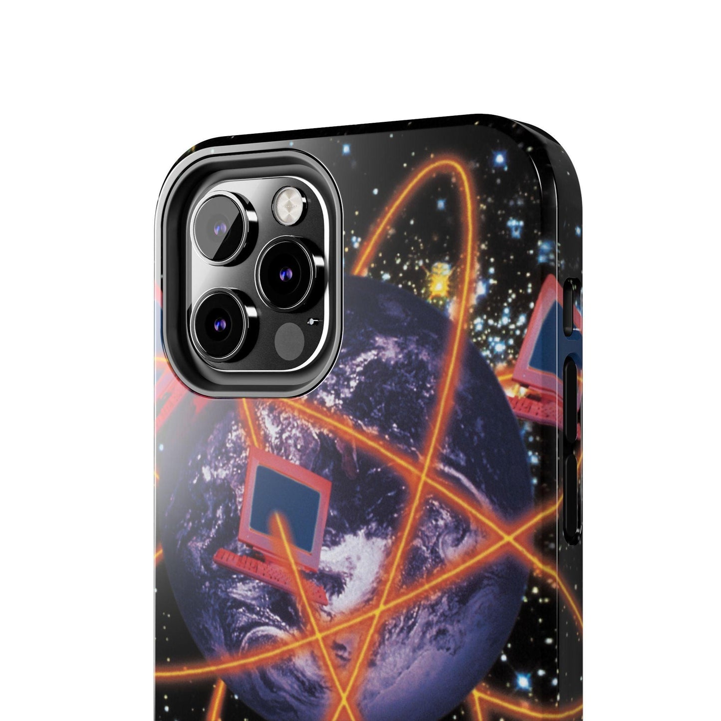Computer Galaxy Printed With Orbiting Tough Phone Cases