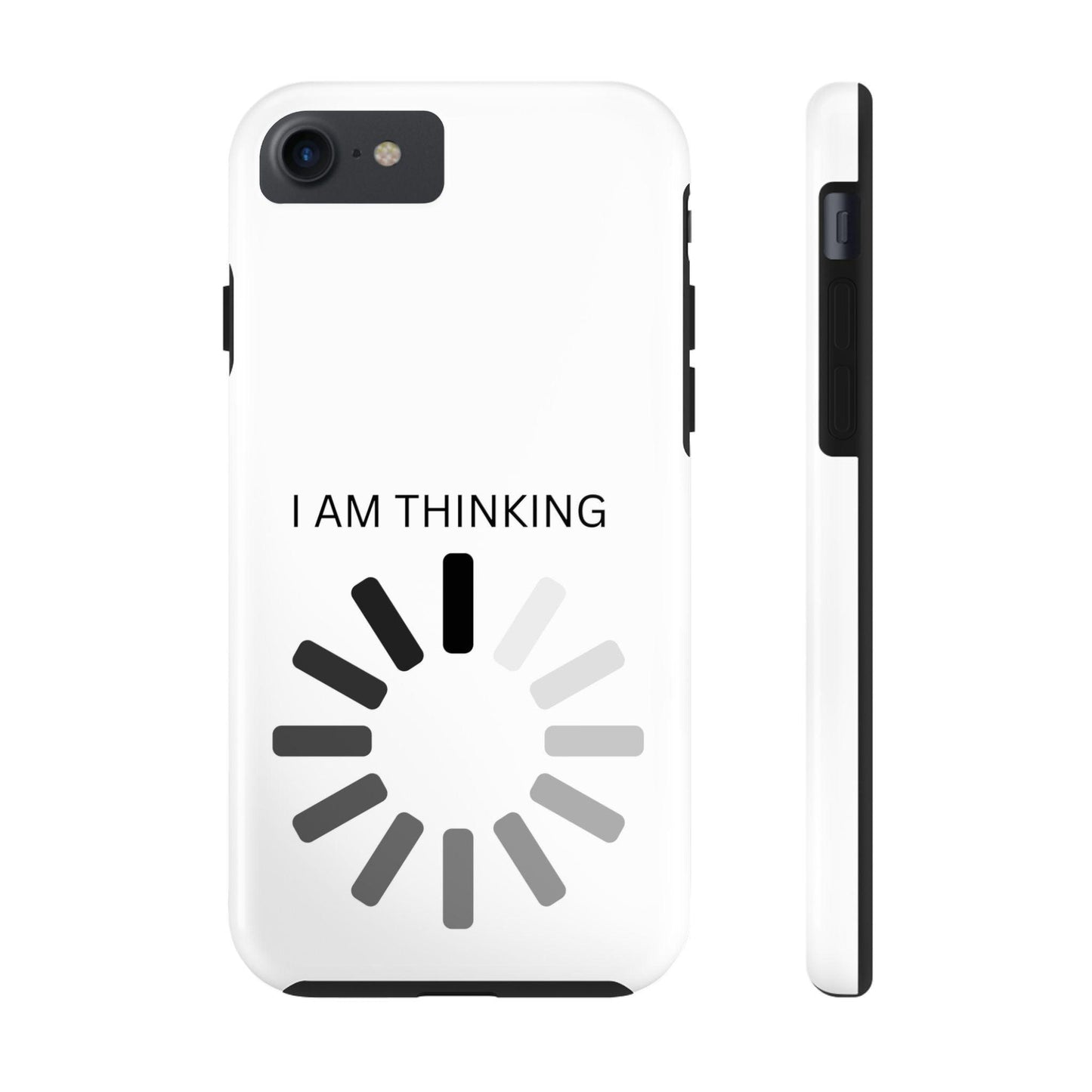 I Am Thinking To Much Text Printed Tough Phone Cases
