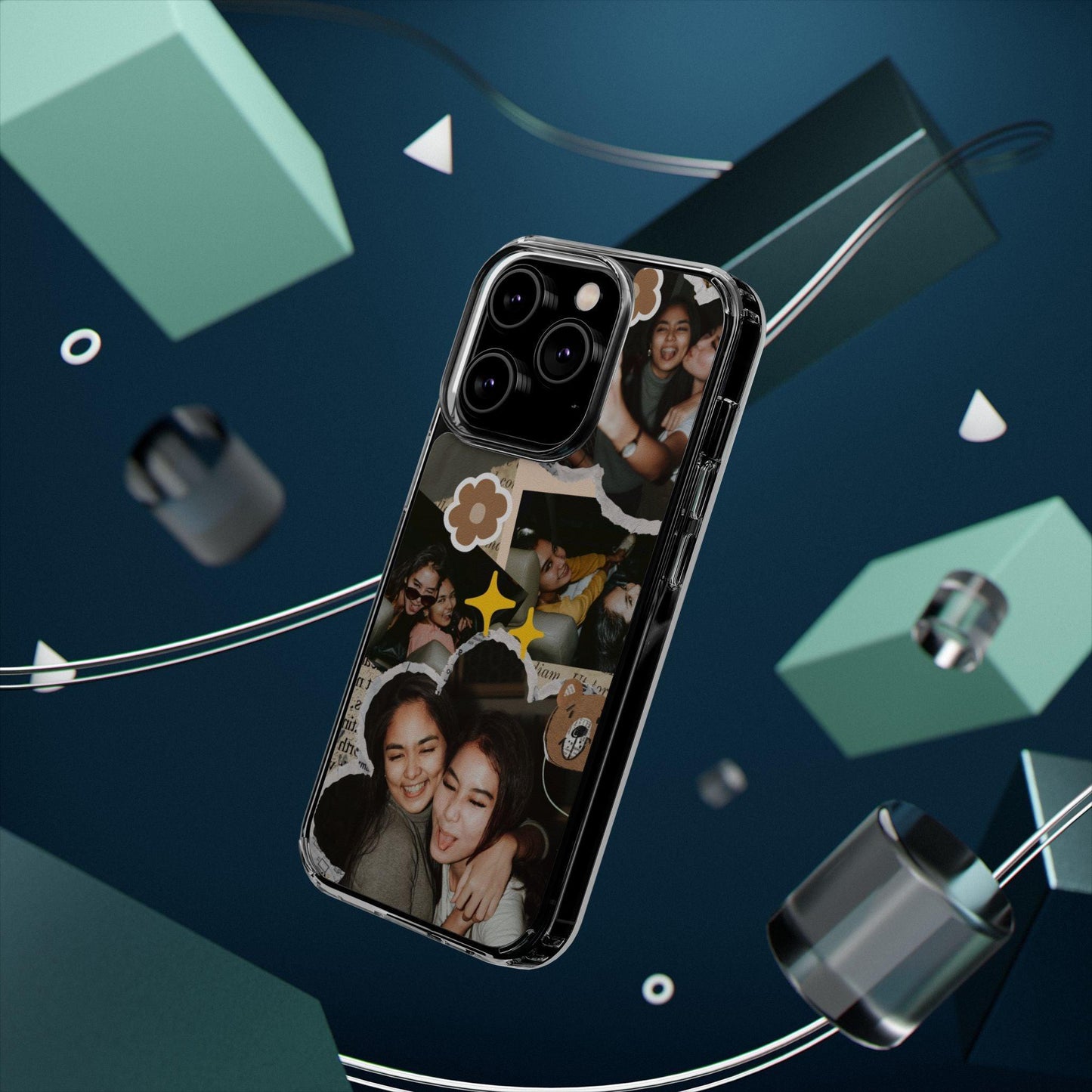 Memories In Retro Templet  Custom Printed Clear Cases