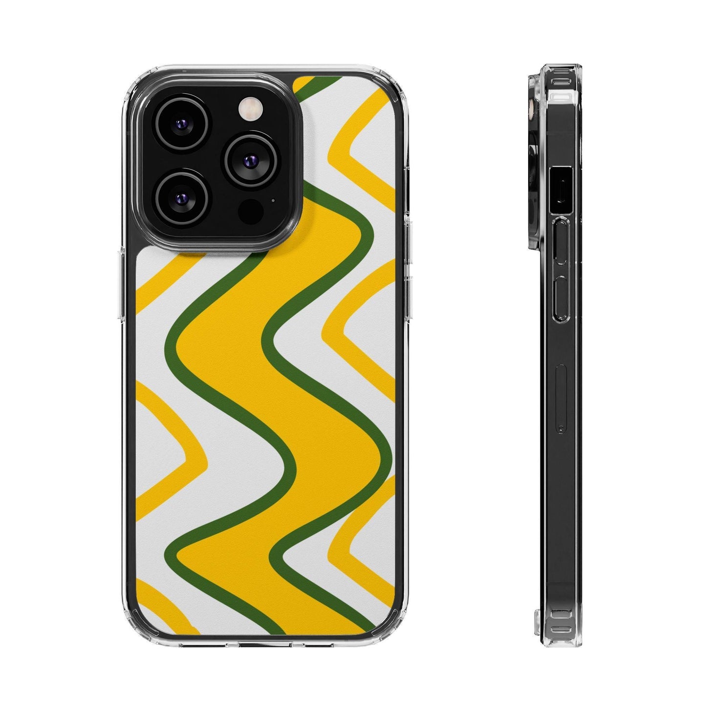 Bright Yellow Abstract With Shape Clear Cases