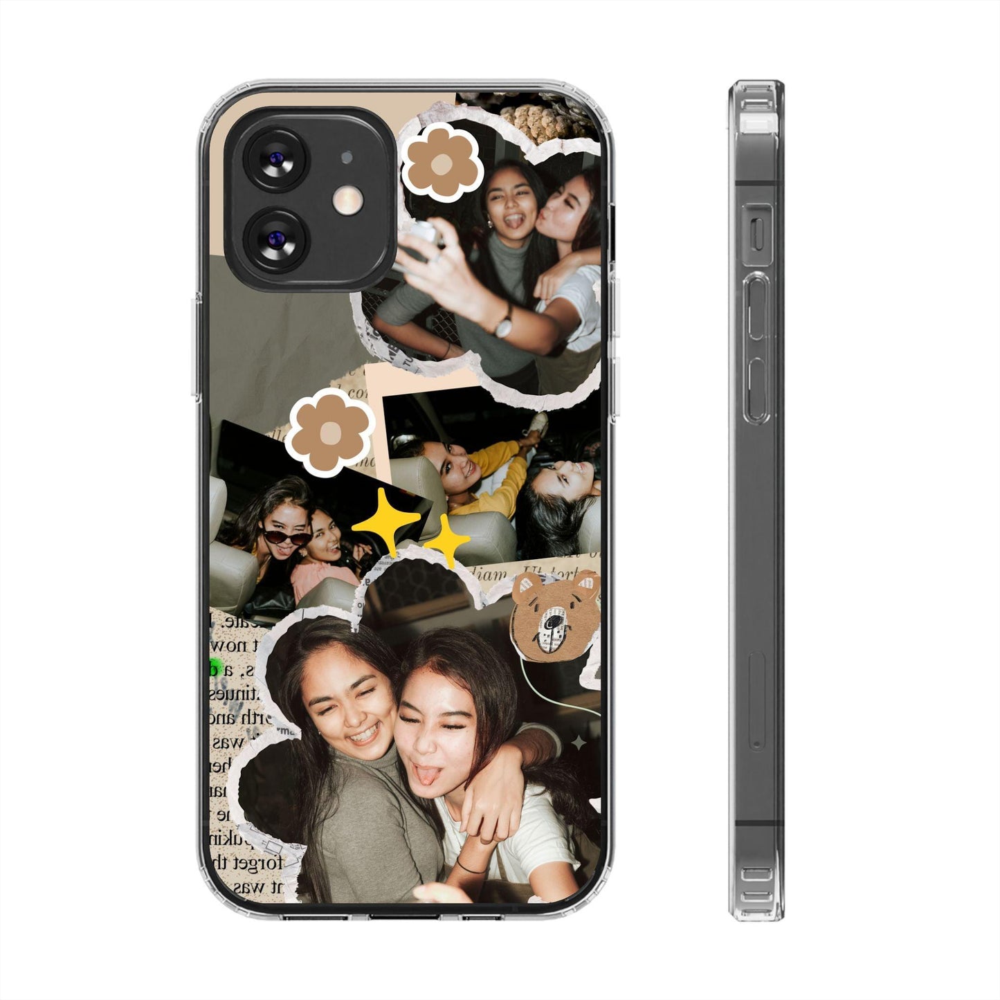 Memories In Retro Templet  Custom Printed Clear Cases