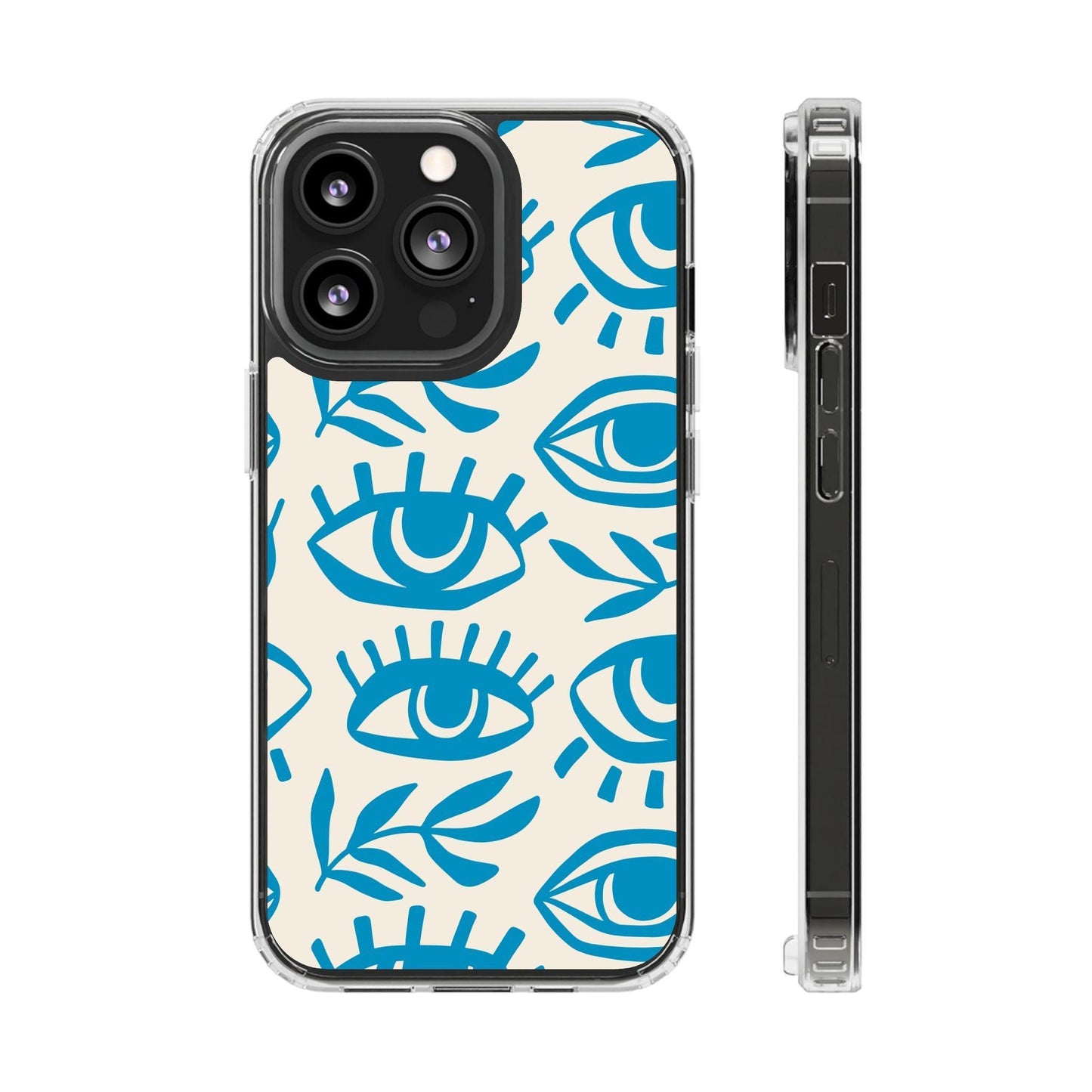 Eyes And Leaves  Pattern Clear Cases