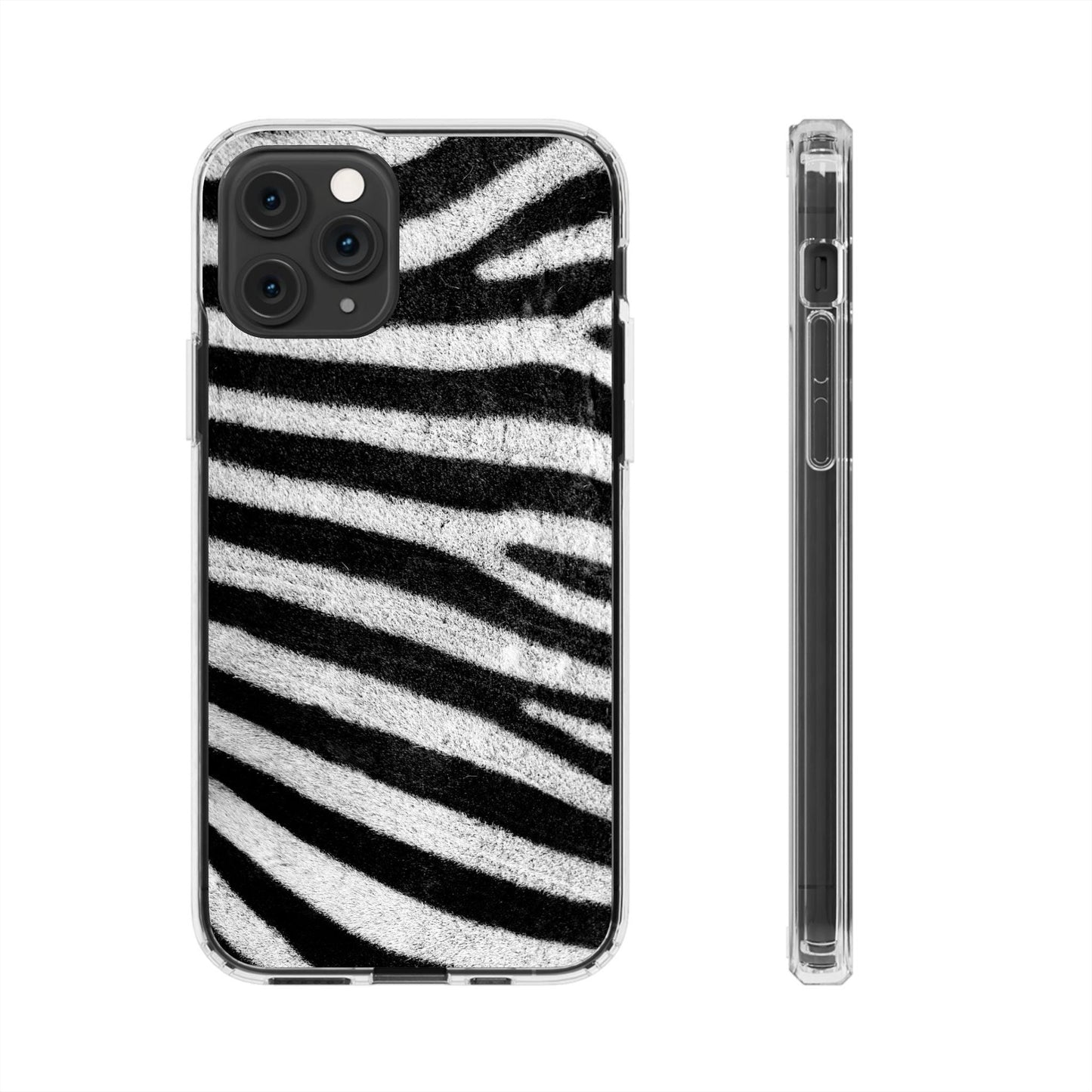 Clear Cases Black and White Zebra Stripes