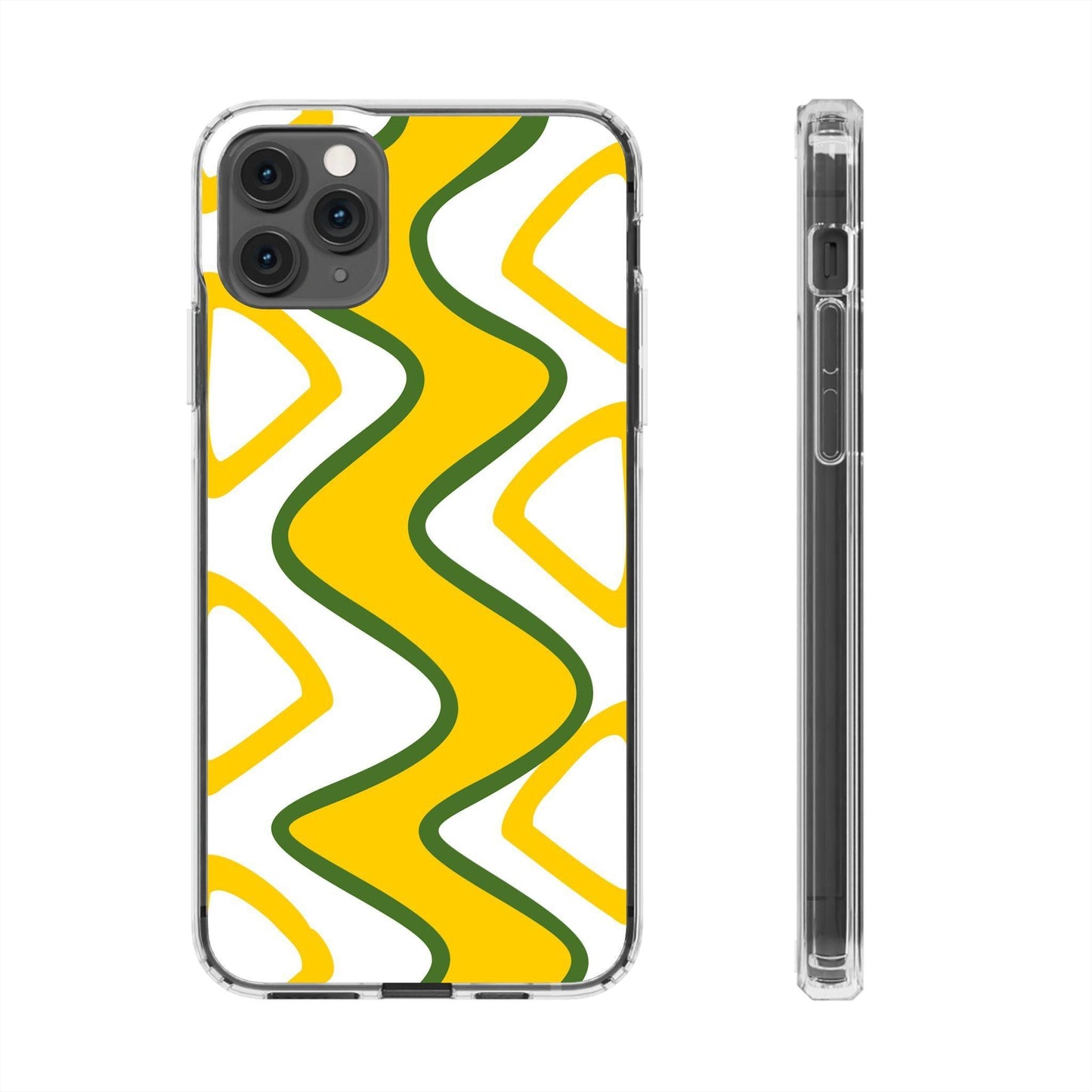 Bright Yellow Abstract With Shape Clear Cases