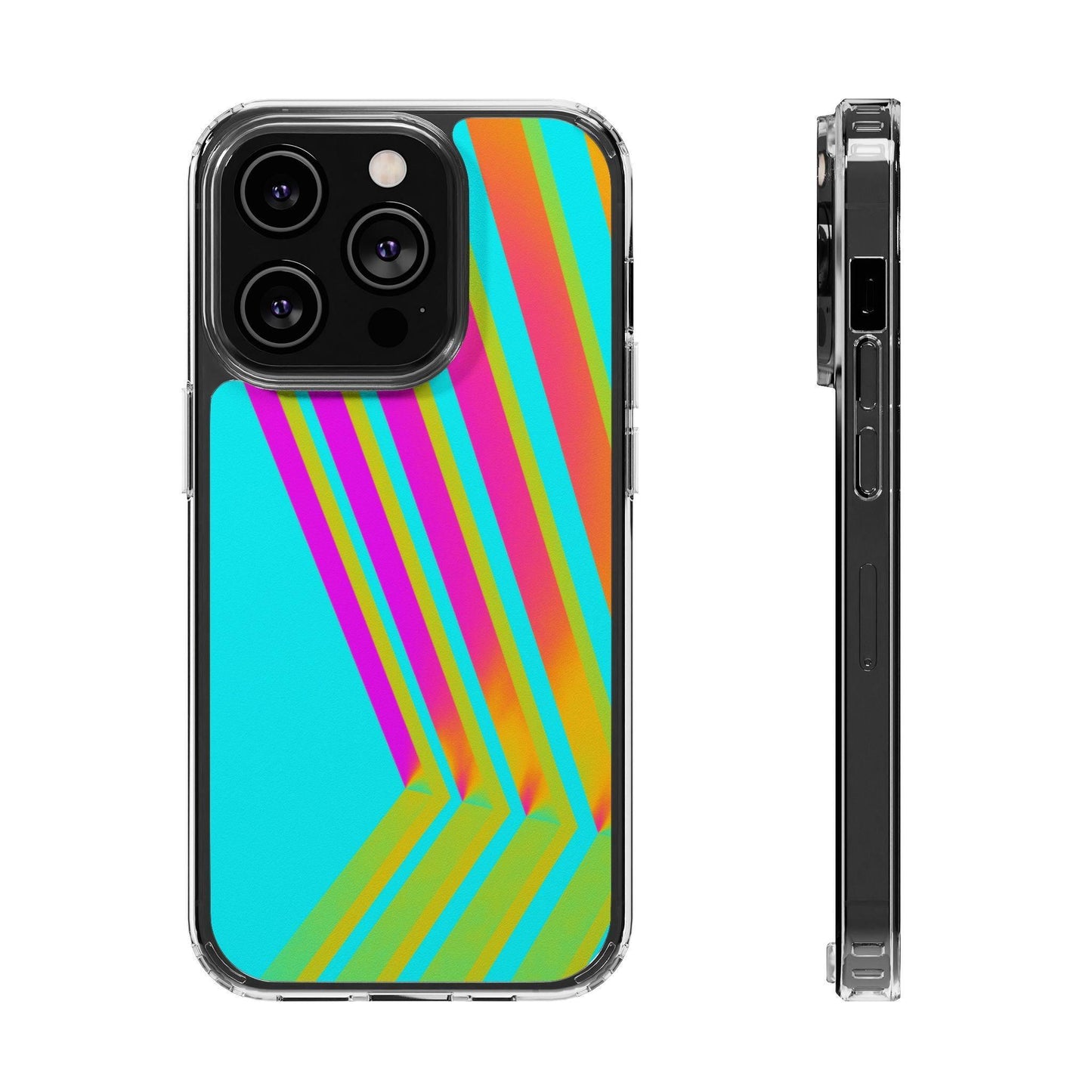 Abstract Pattern With Vibrant Color Clear Cases