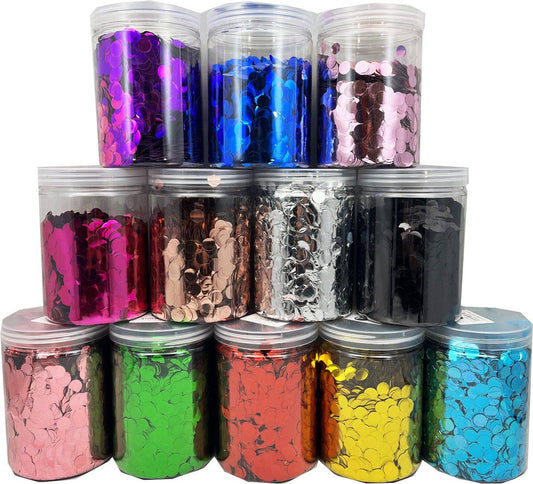 1.5cm Metallic Foil Confetti - Choose Color (10.25oz)