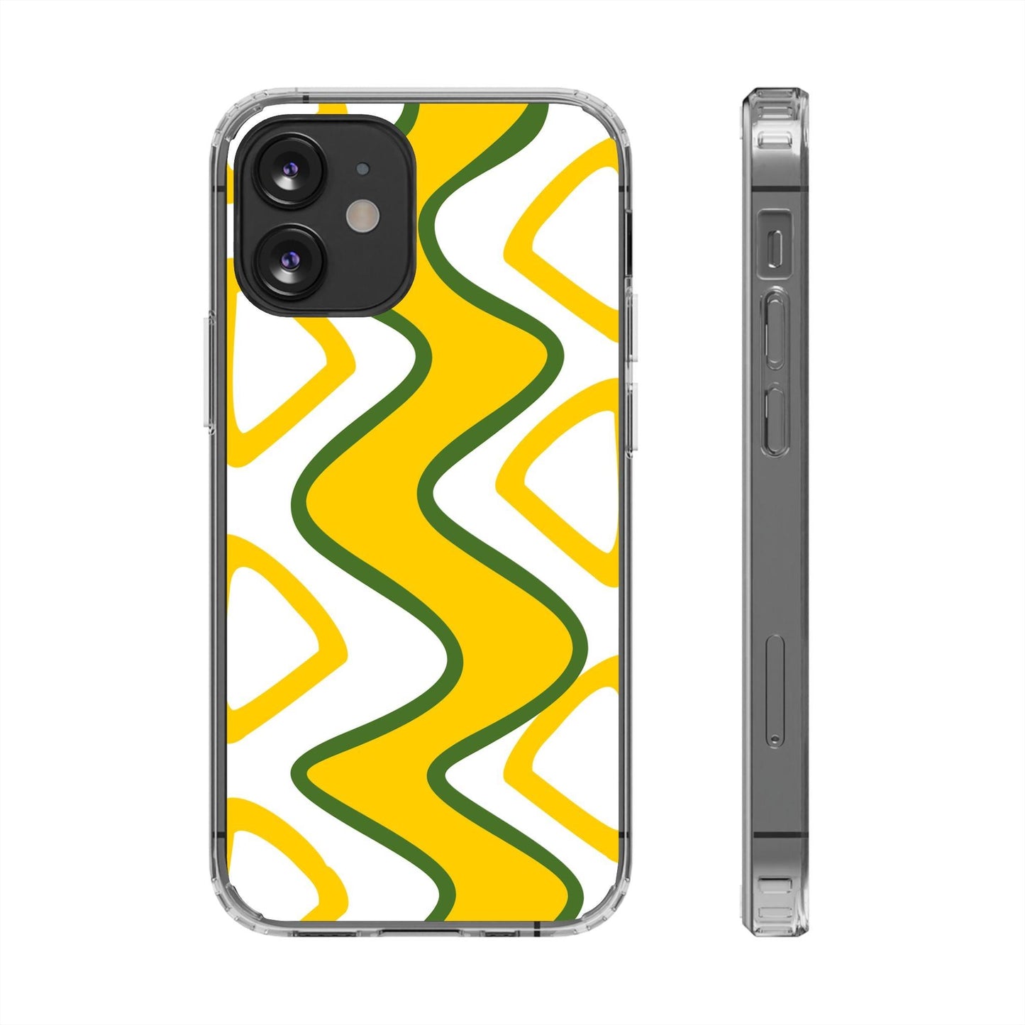 Bright Yellow Abstract With Shape Clear Cases