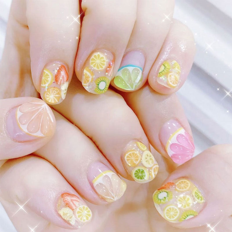 DIY Clay Flower Fruit Slices for Manicure