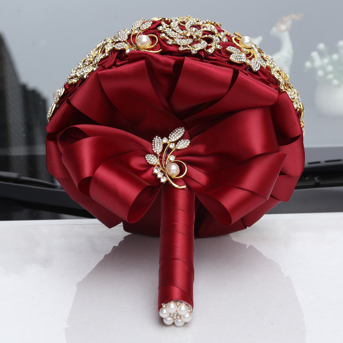 Golden Rhinestone Bridal Bouquet