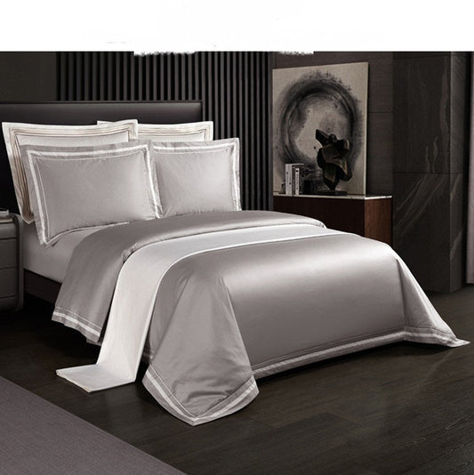 Four-piece Cotton Solid Color Quilt Cover