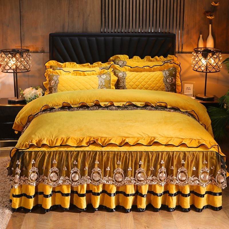 Lace Bedskirt Mattress Cover Home Textiles