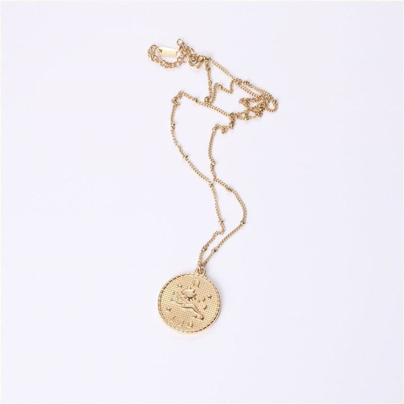 Twelve Constellation Coin Necklace