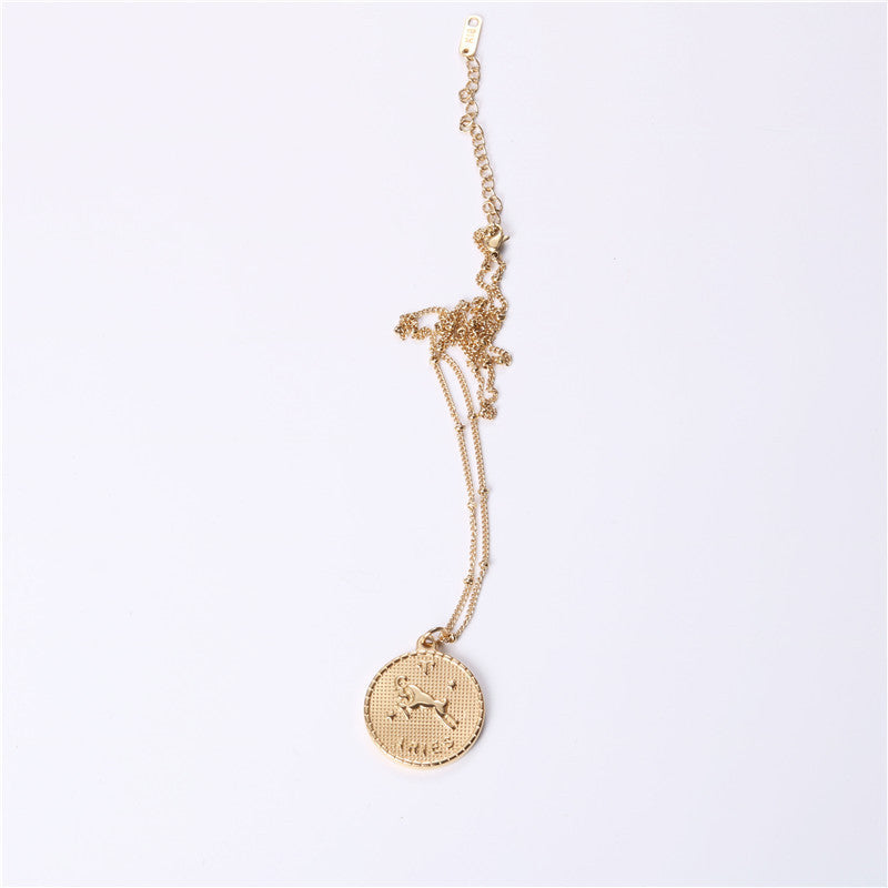 Twelve Constellation Coin Necklace