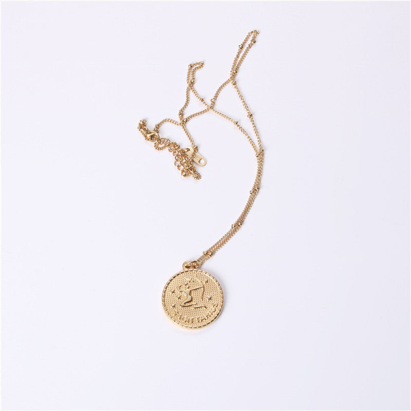 Twelve Constellation Coin Necklace