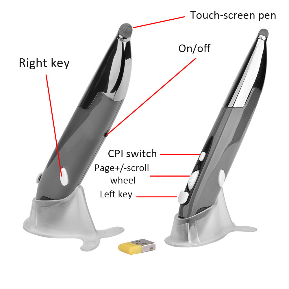 Pen-shaped Wireless Optical Gaming Mouse